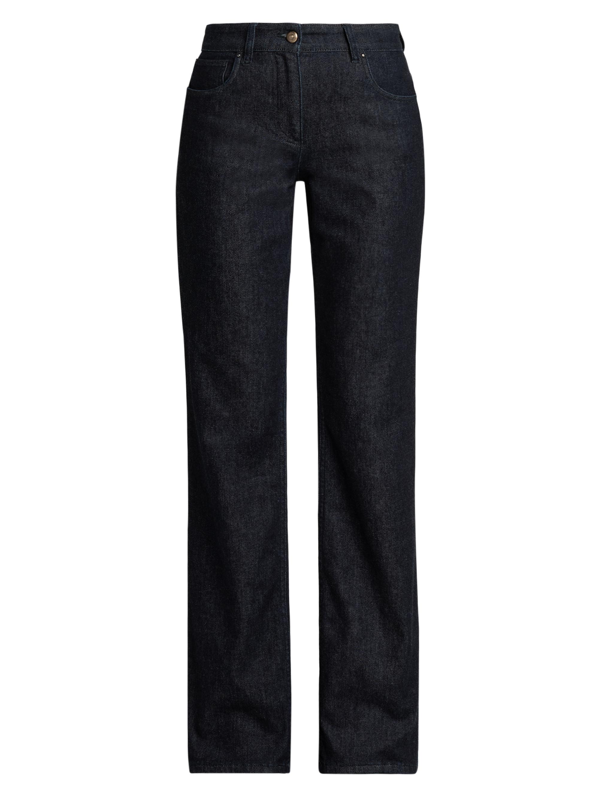Giorgio Armani Women's Textured Straight-Leg Jeans - Blue Black
