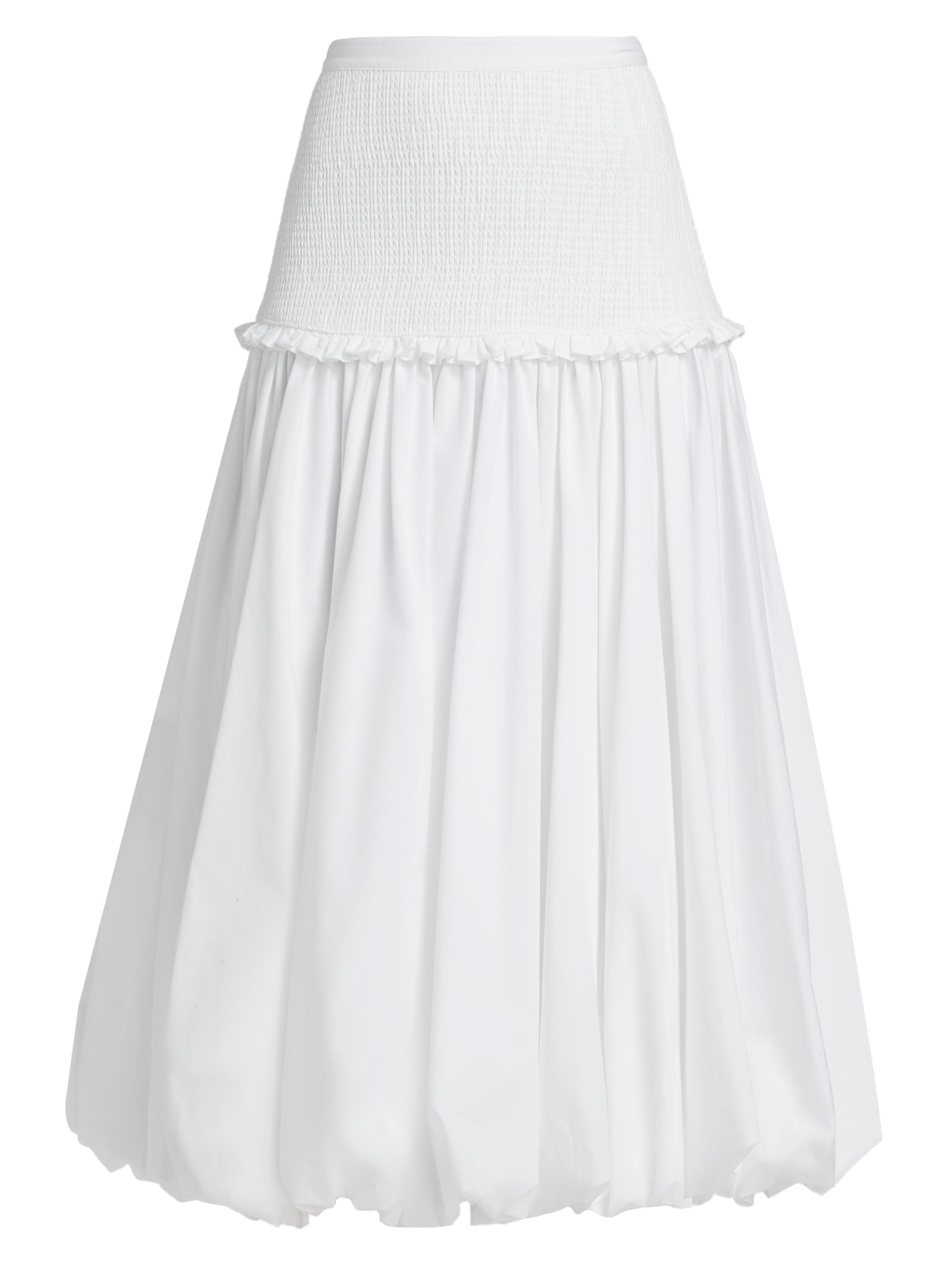 Cinq à Sept Women's Ellah Smocked Midi-Skirt - White
