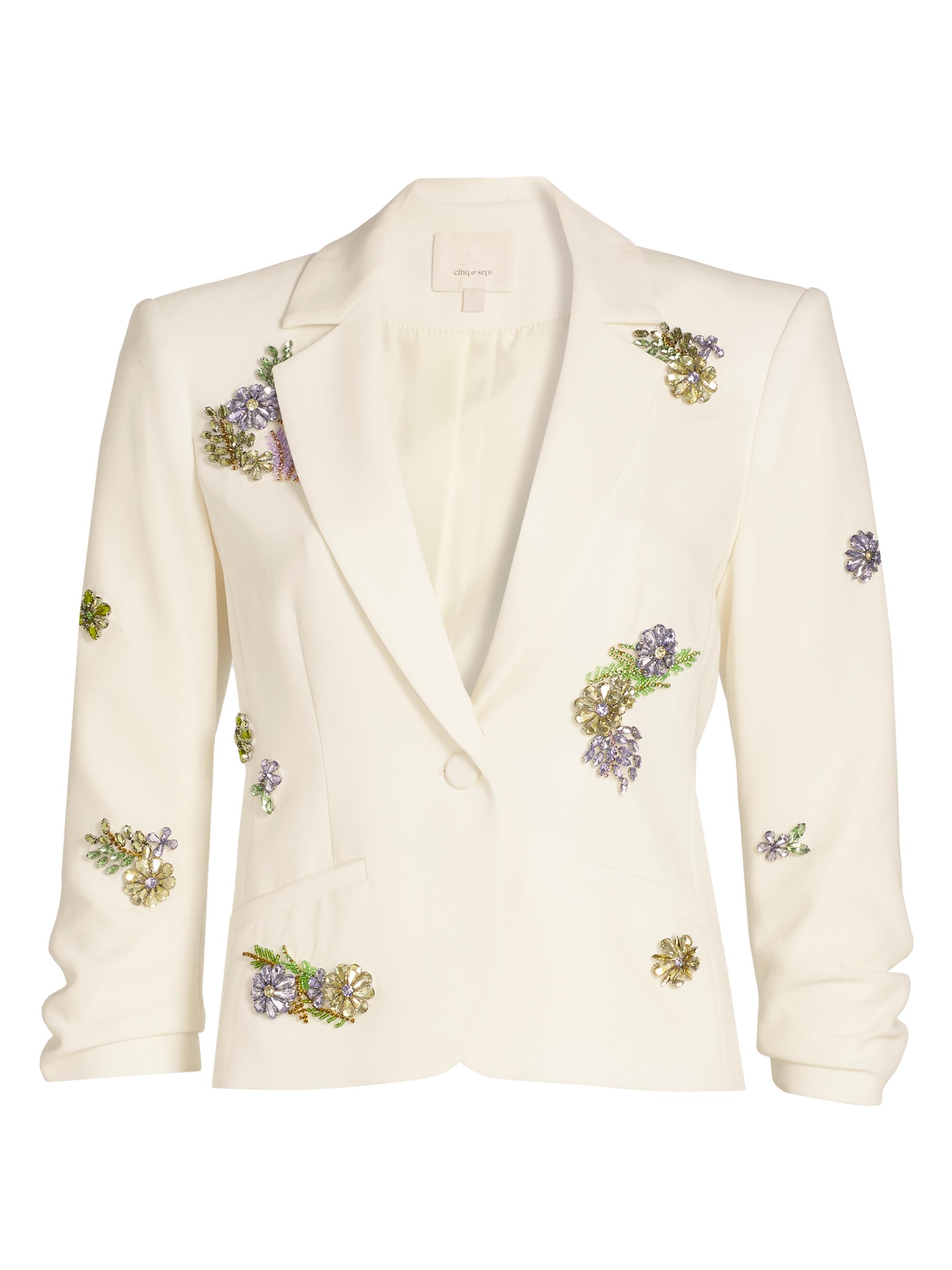 CINQ A SEPT Women's Crystal Ivy Le Petit Khloe Blazer -  Yolk Multi