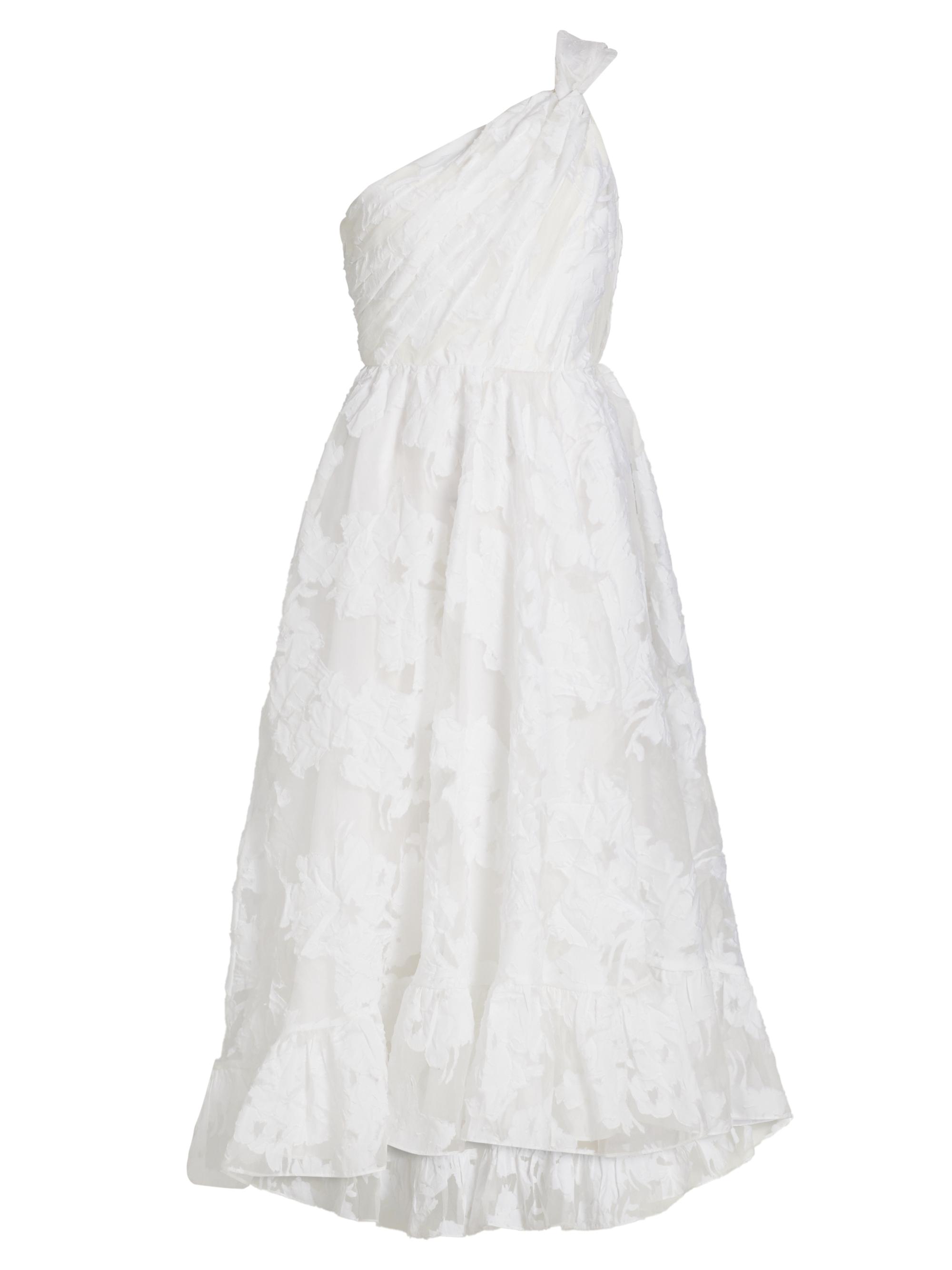 Cinq à Sept Women's Asilia Paper Floral Organza Midi-Dress - White