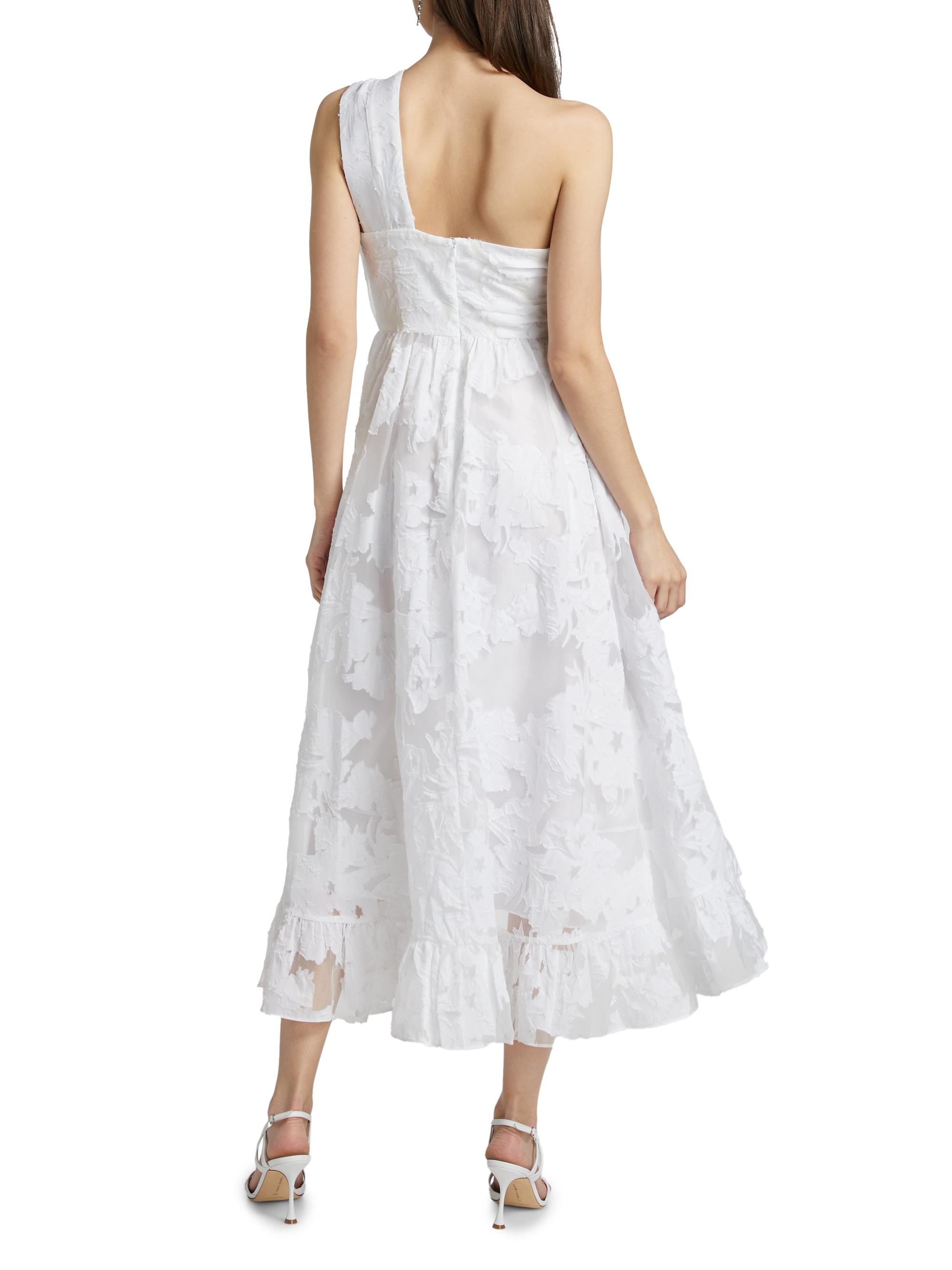 Cinq  Sept Women's Asilia Paper Floral Organza Midi-Dress - White - Size 0