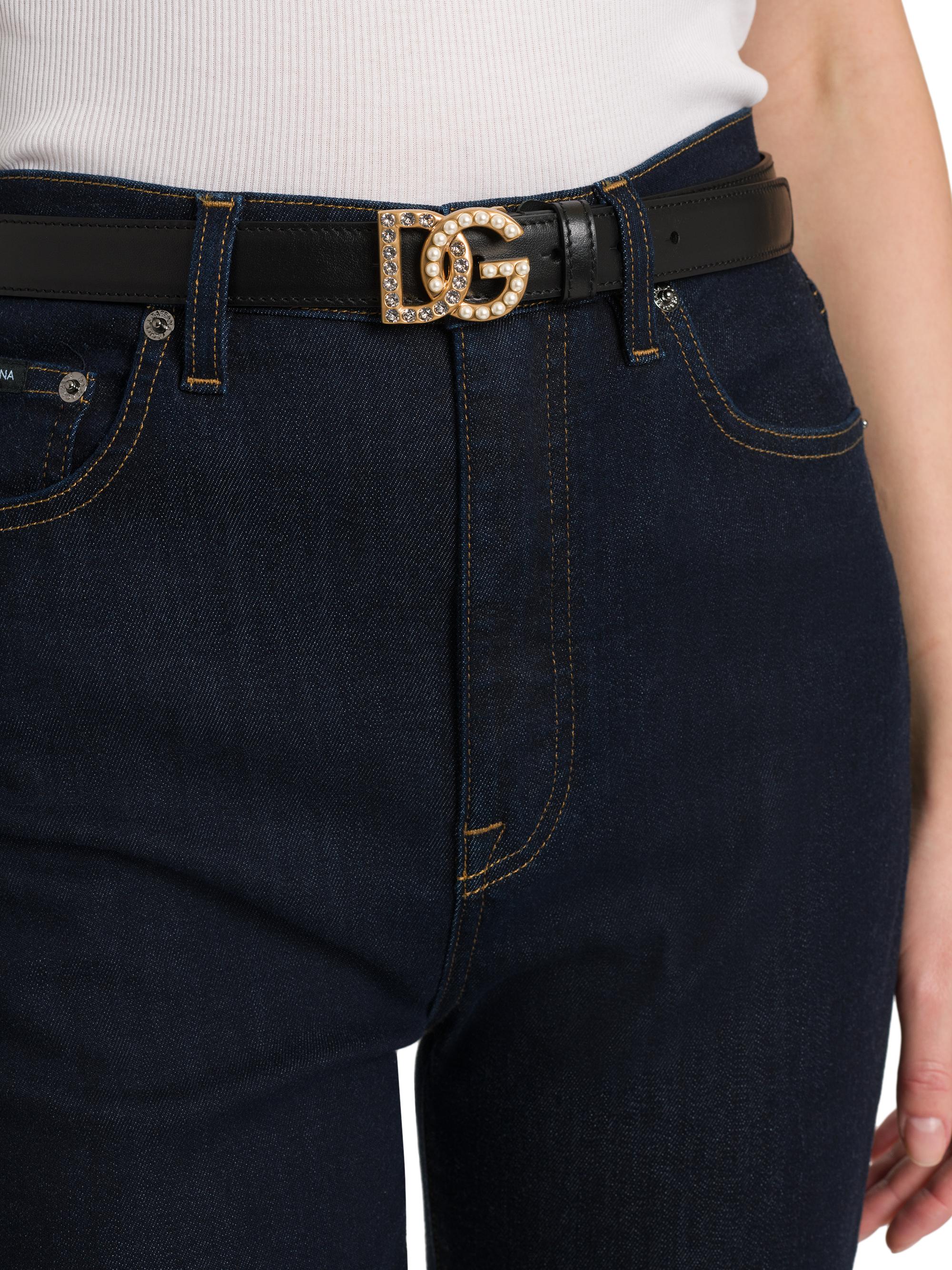 Dolce&Gabbana Leather Logo Buckle Belt | Saks Fifth Avenue