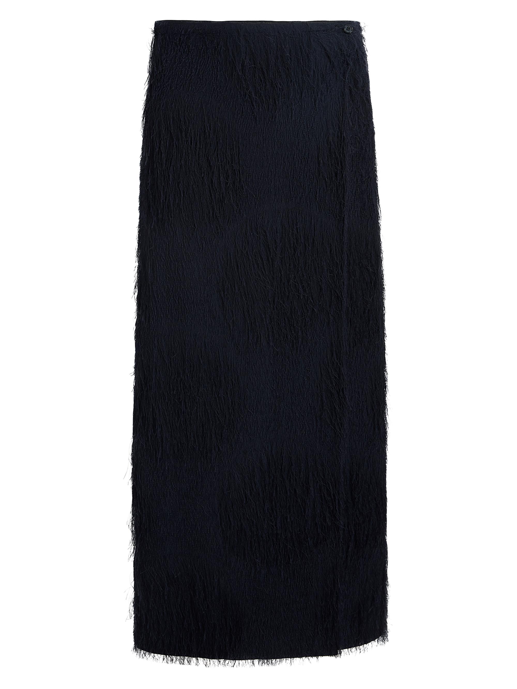 Khaite Women's Quinn Fringe Maxi Skirt - Dark Navy