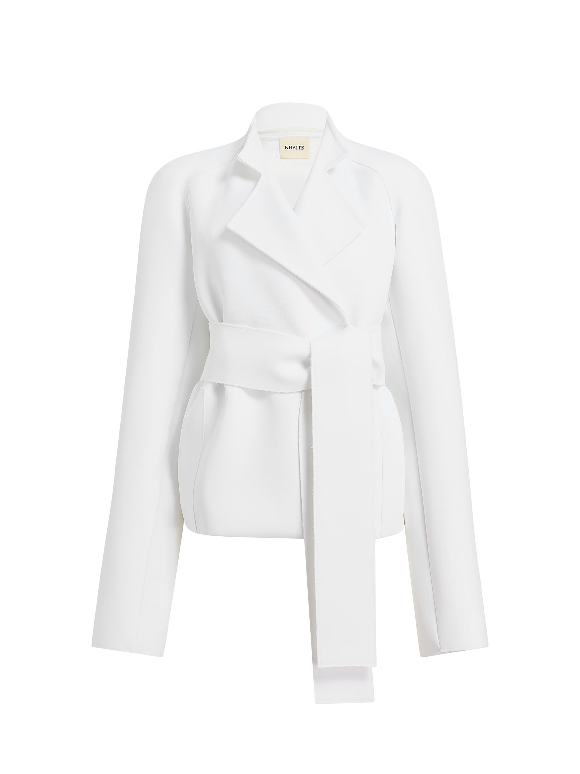 Khaite Women's Edith Faux Leather Jacket - Chalk