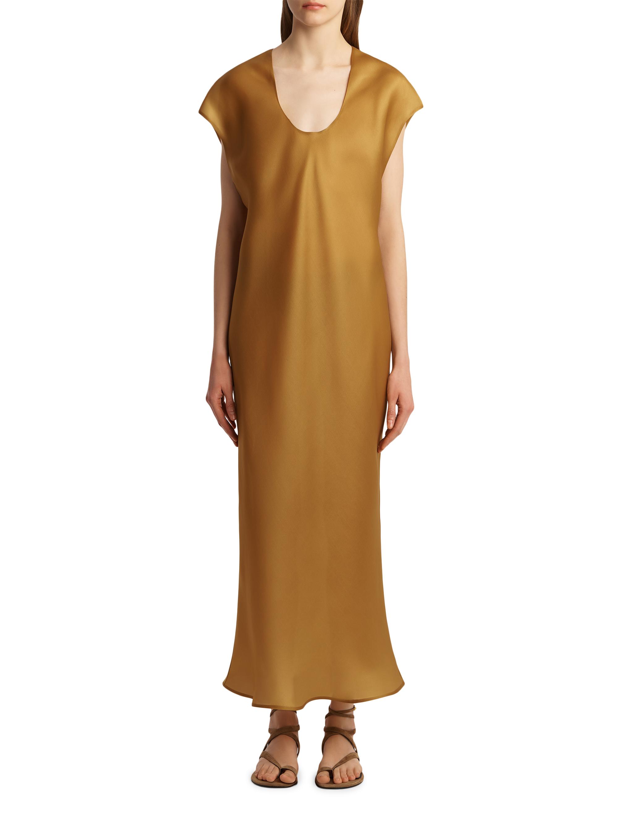 Khaite Women's Darby Silk Maxi Dress - Dijon