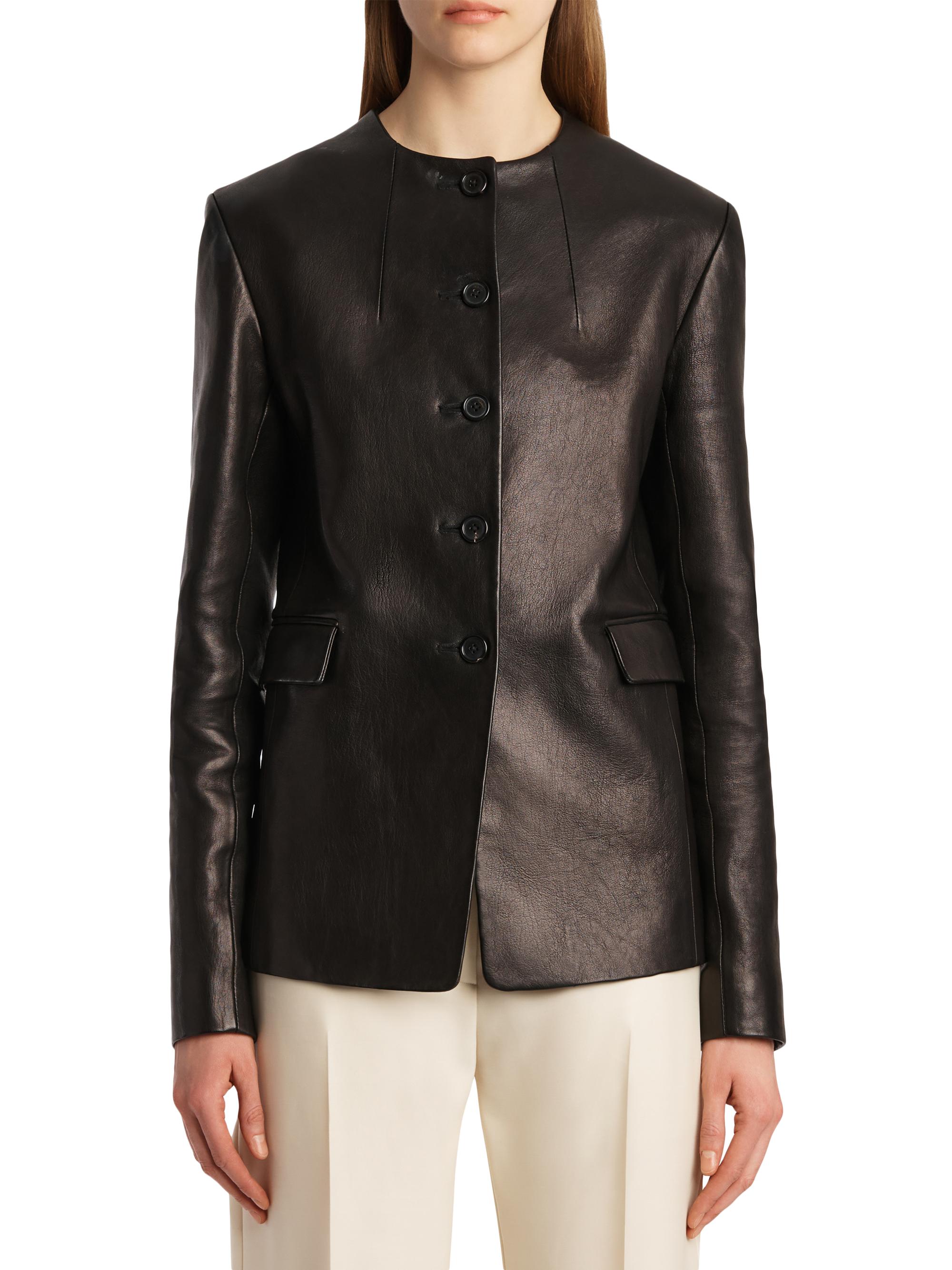 Khaite Jameson Leather Jacket | Saks Fifth Avenue