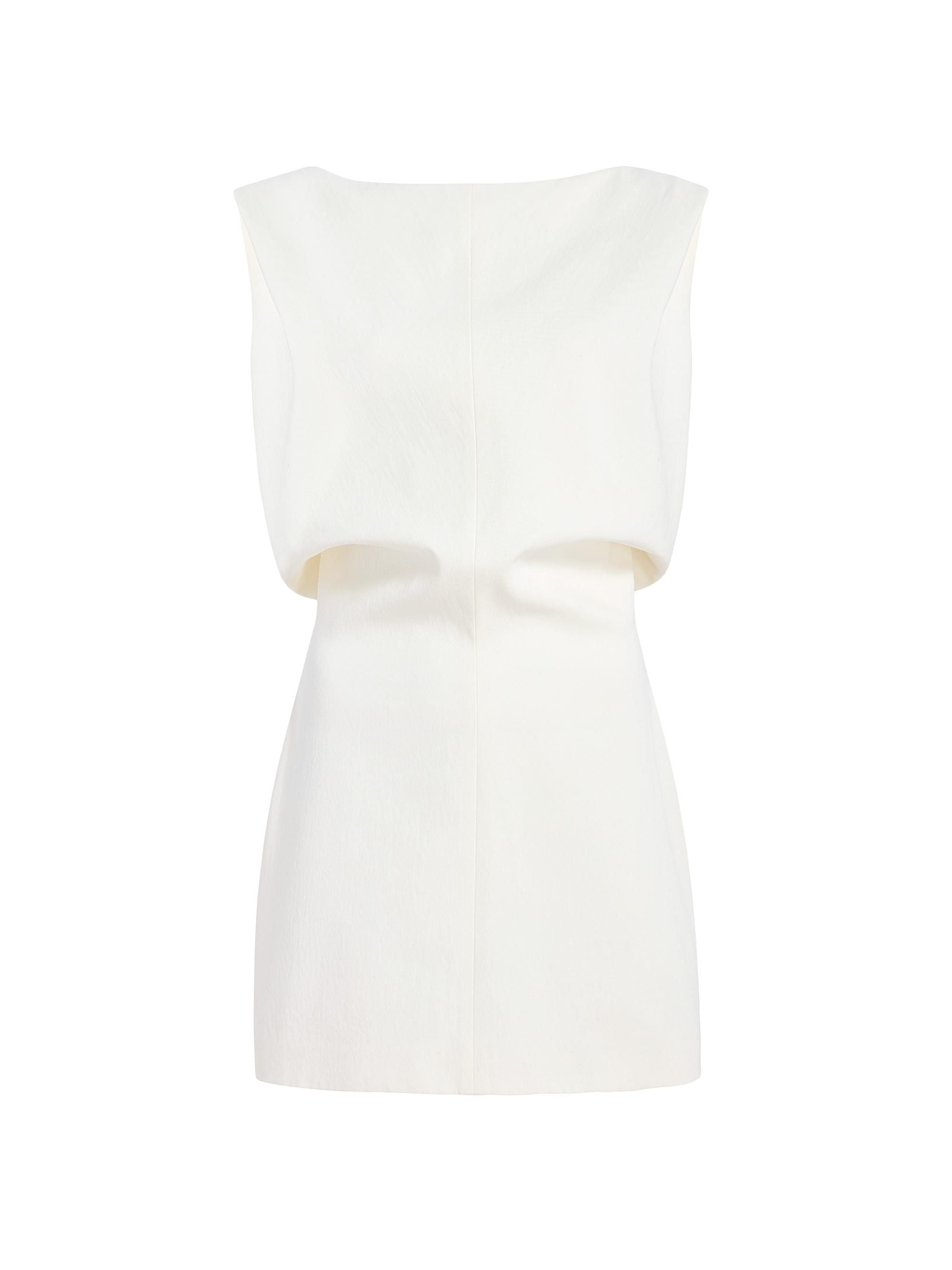 Khaite Women's Toma Cotton Blouson Minidress - Chalk