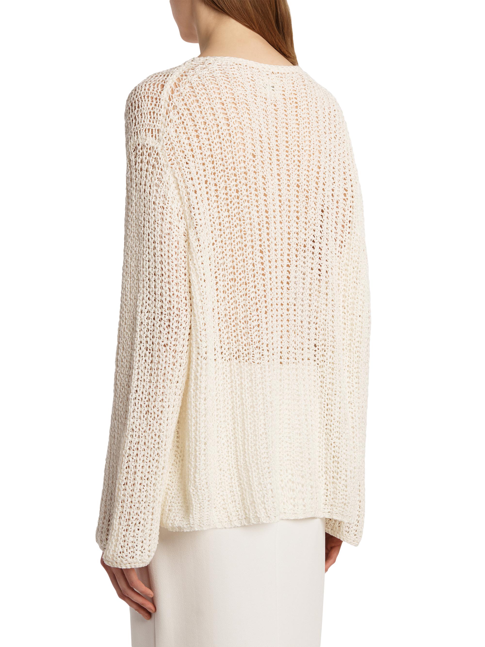 Khaite Elowen Cotton Longline Sweater | Saks Fifth Avenue