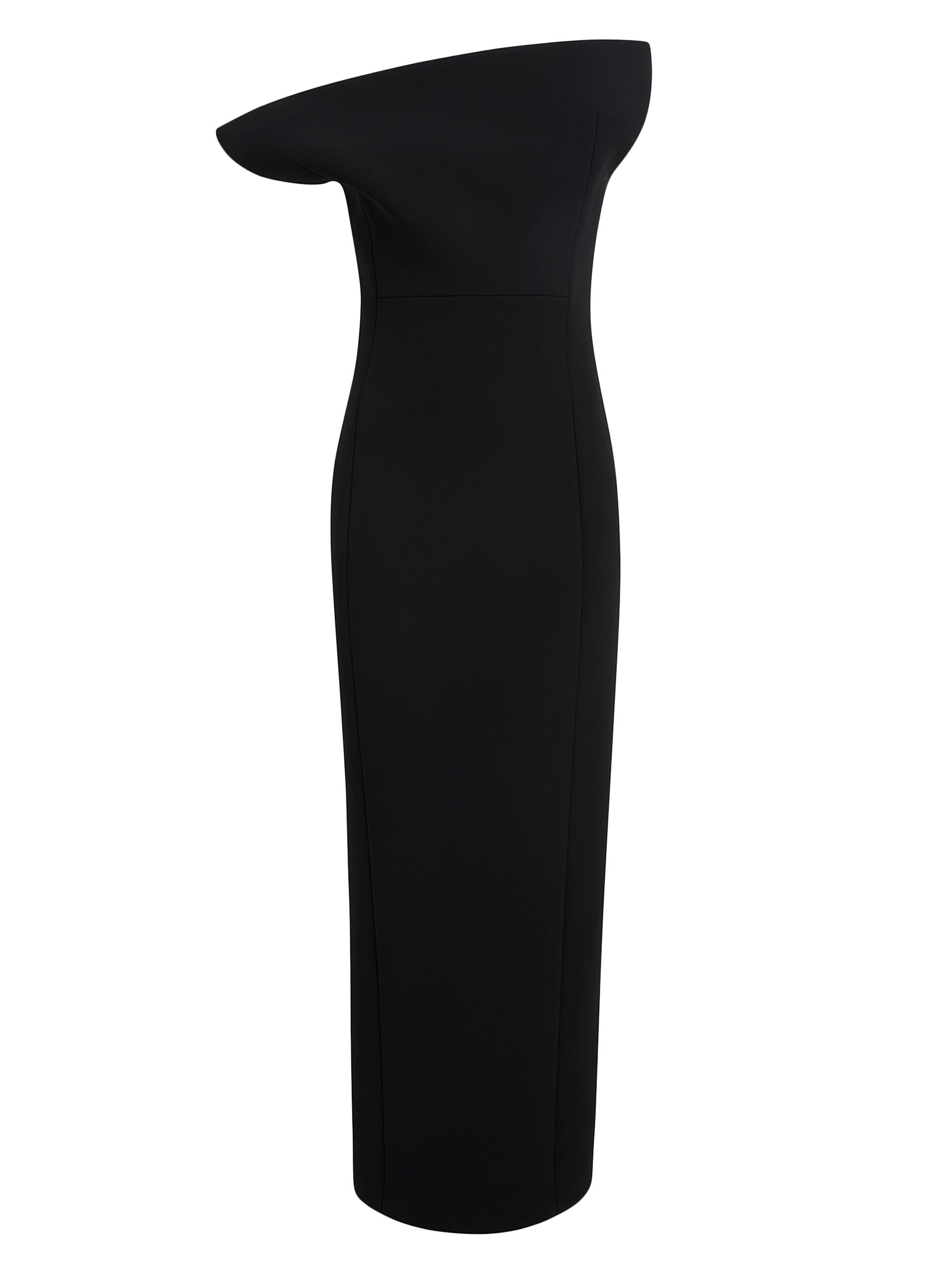 Khaite Women's Cato Draped Asymmetric Gown - Black