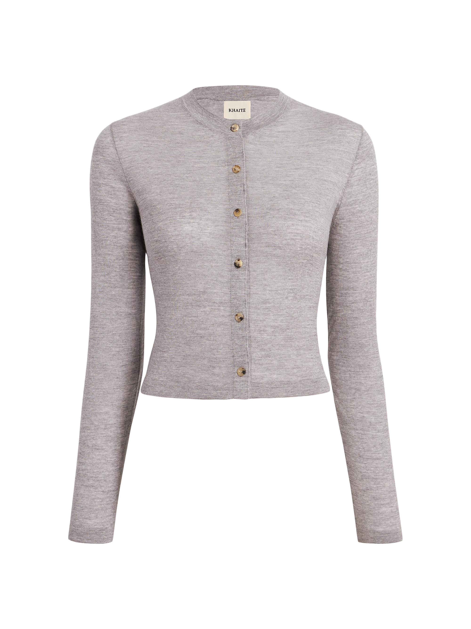 Khaite Women's Brieta Wool Cardigan - Mercury
