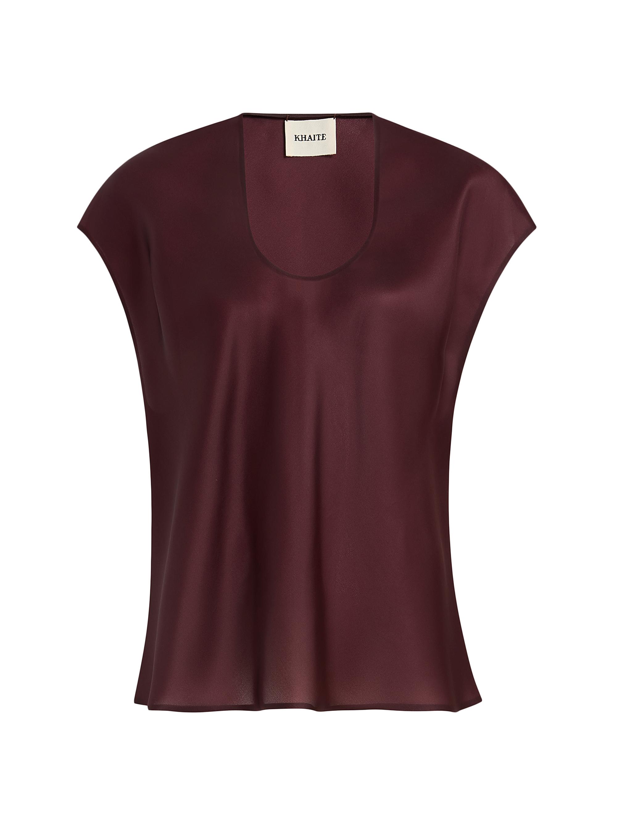 Khaite Women's Barbo Silk Top - Almandine