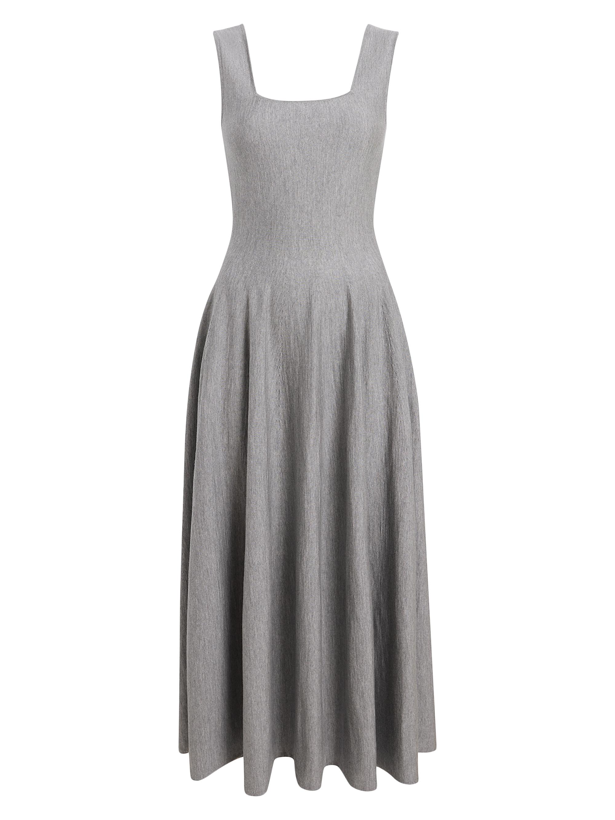 Khaite Women's Jodie Wool Pleated Maxi Dress - Mercury