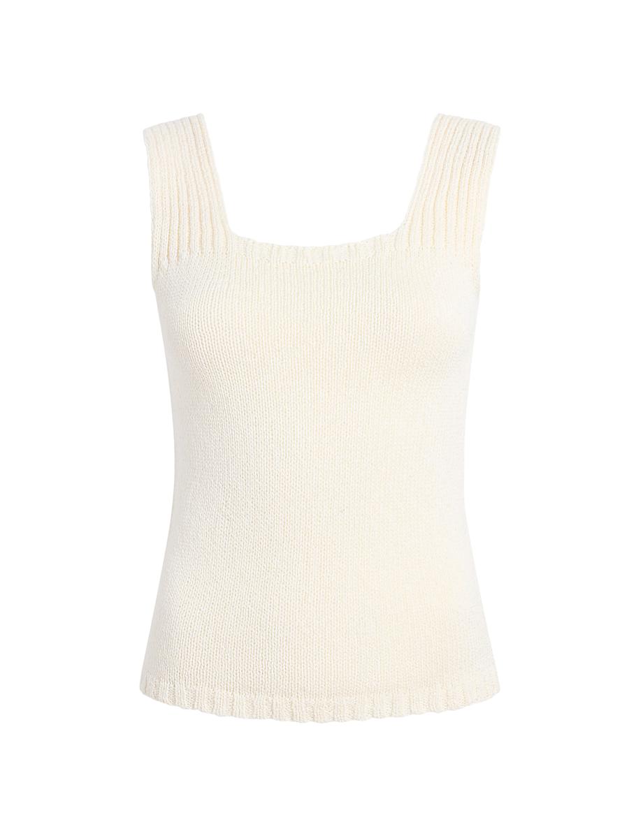 Khaite Women's Wil Cotton Tank Top In White