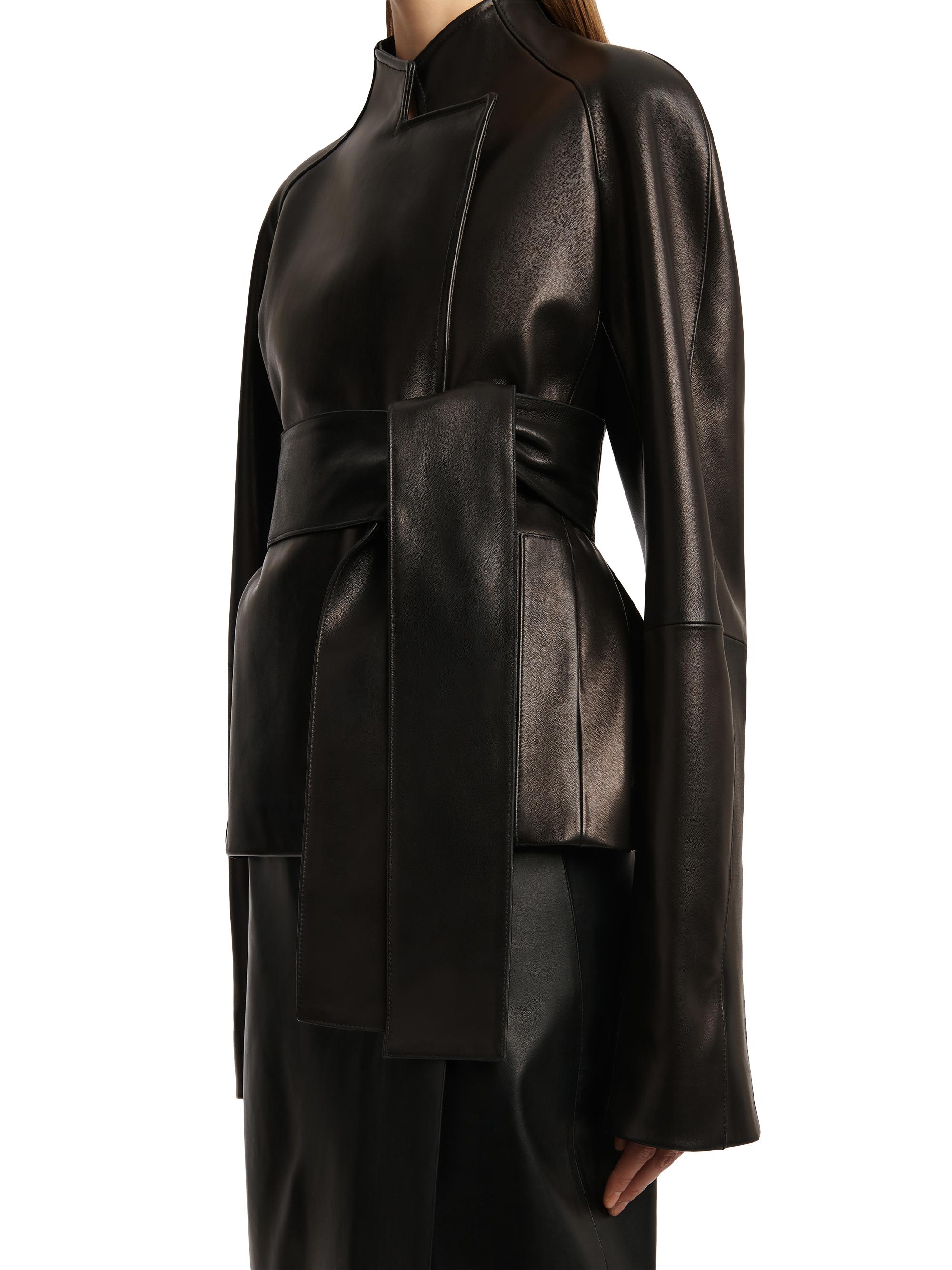 Khaite Edith Leather Sash Jacket | Saks Fifth Avenue