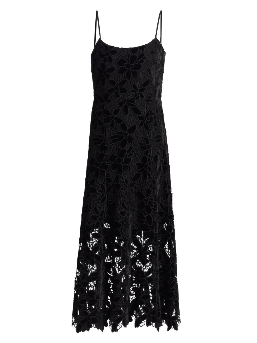 As It May Women's Gracie Velvet Lace Midi-dress In Black