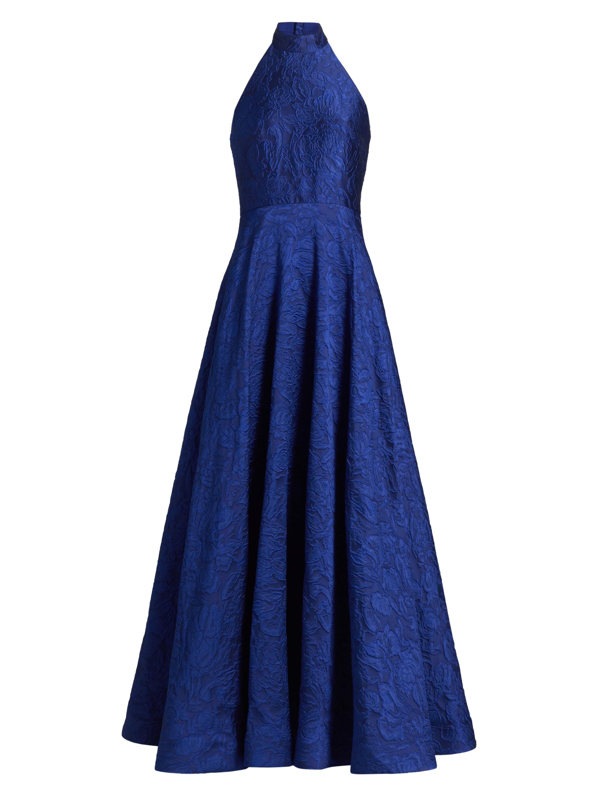 As It May Women's Luna Jacquard Halter Gown - Blue Night