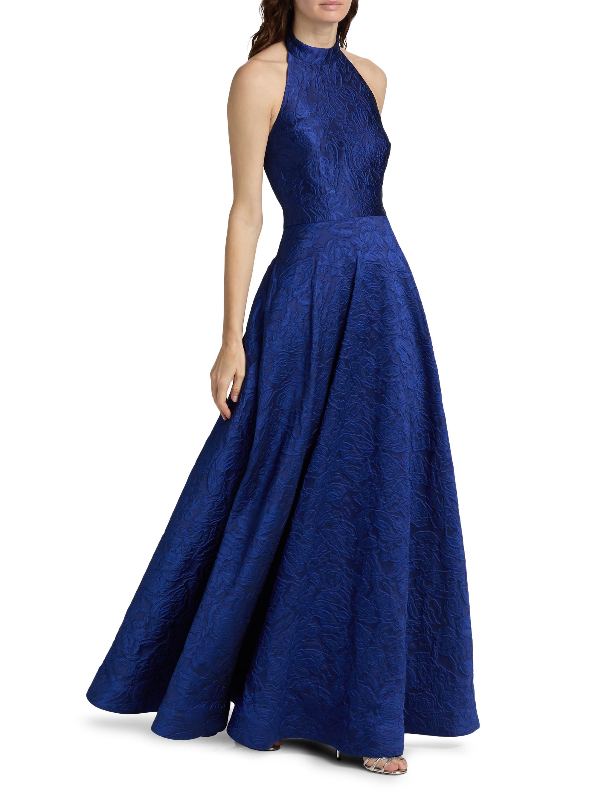 navy blue halter neck maxi dress Yours With Love Halter Maxi Dress Navy main image 0