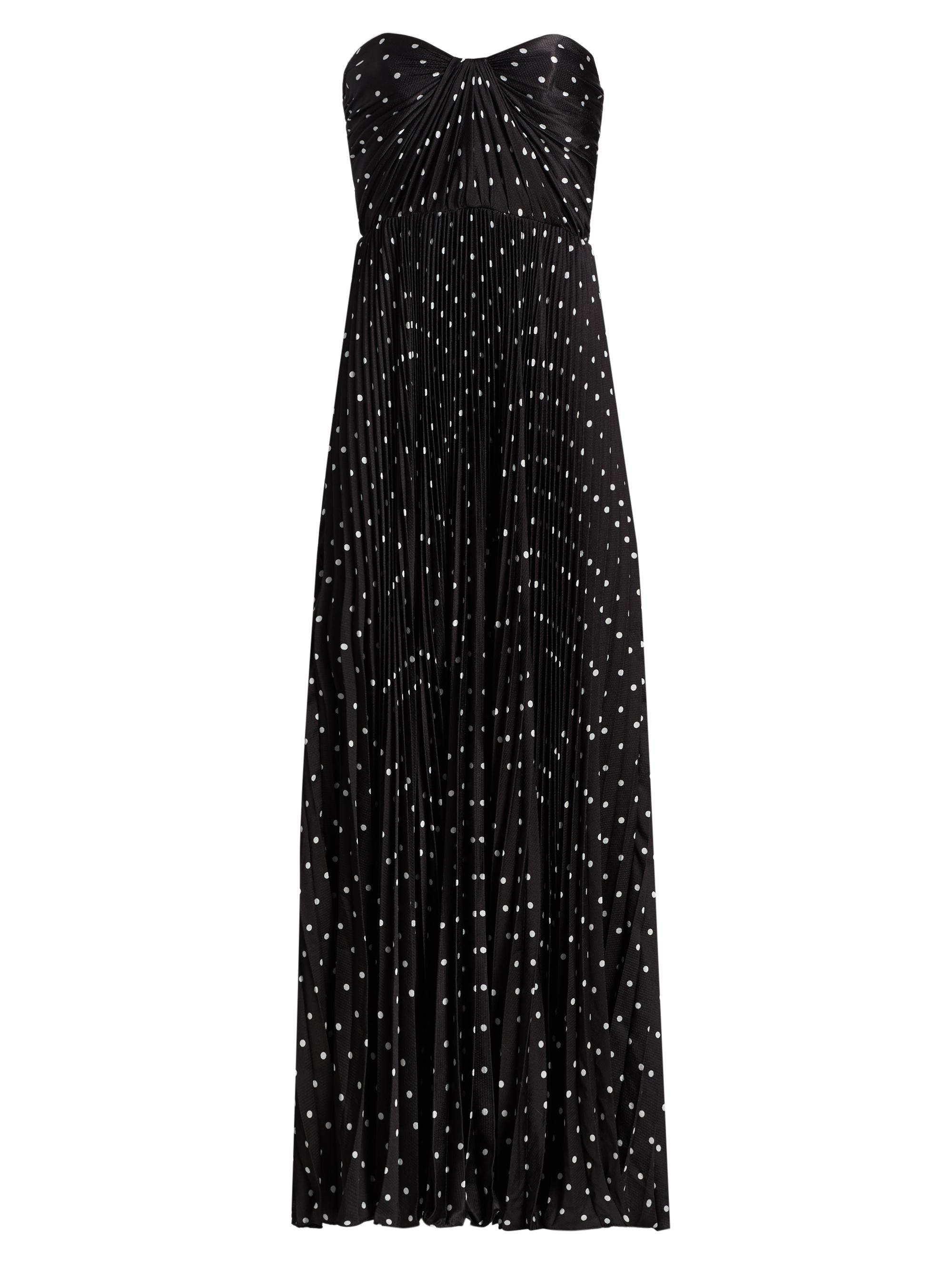 As It May Women's Margot Satin Polka Dot Strapless Gown - Polka Dot