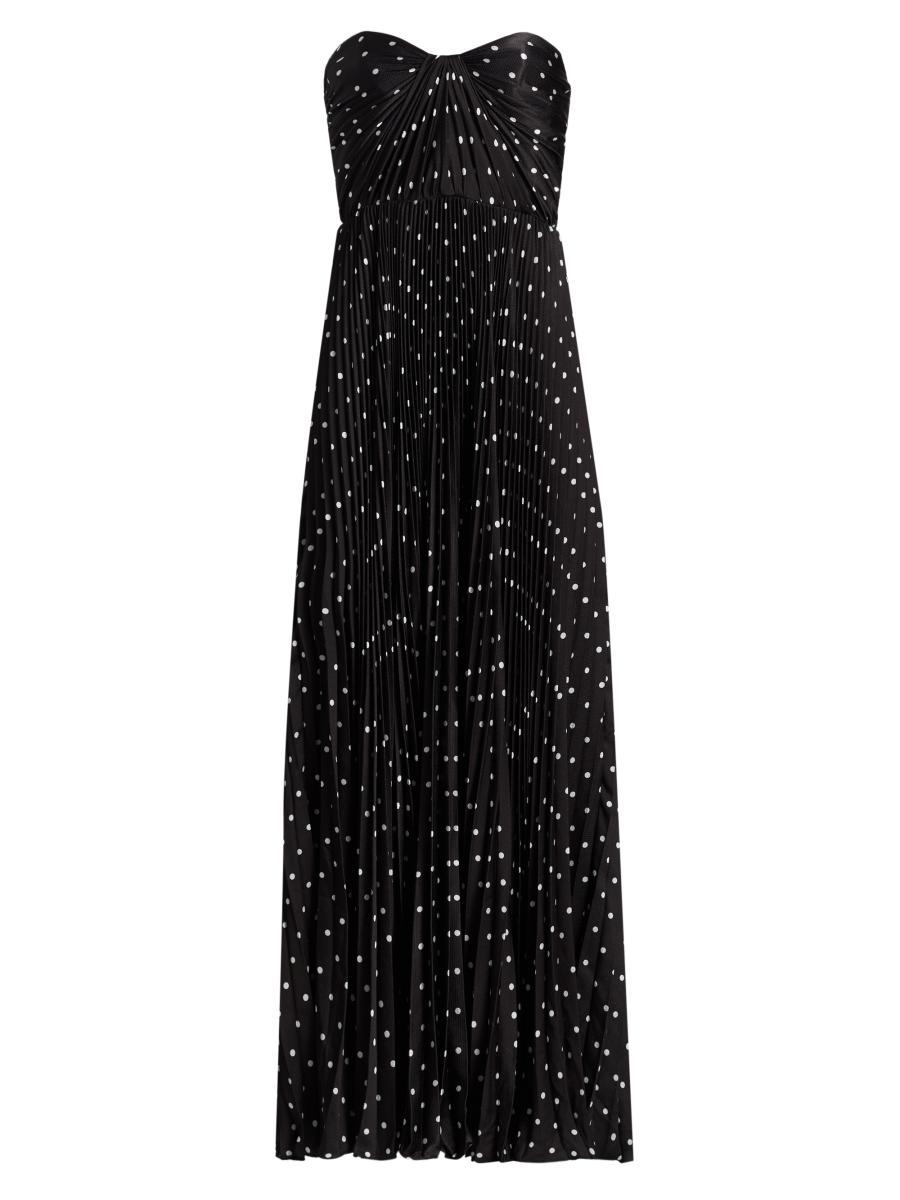 As It May Women's Margot Satin Polka Dot Strapless Gown In Multi