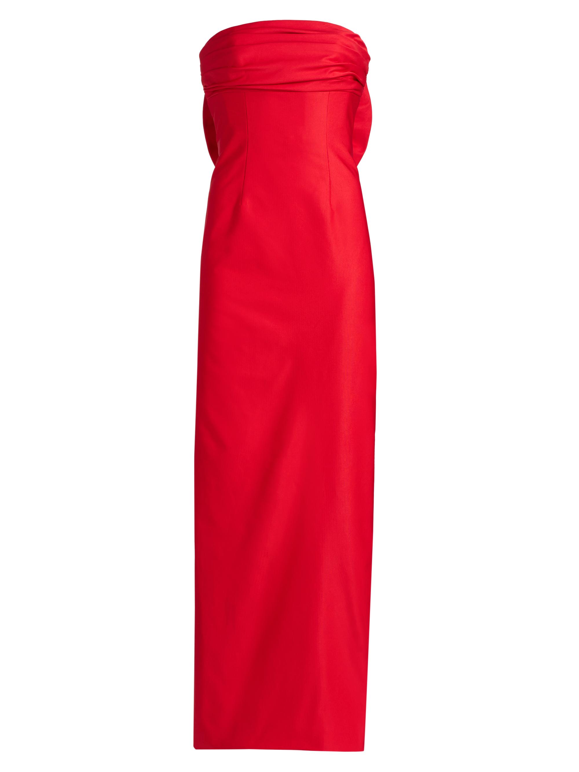 As It May Women's Camille Faille Strapless Column Gown - Scarlett