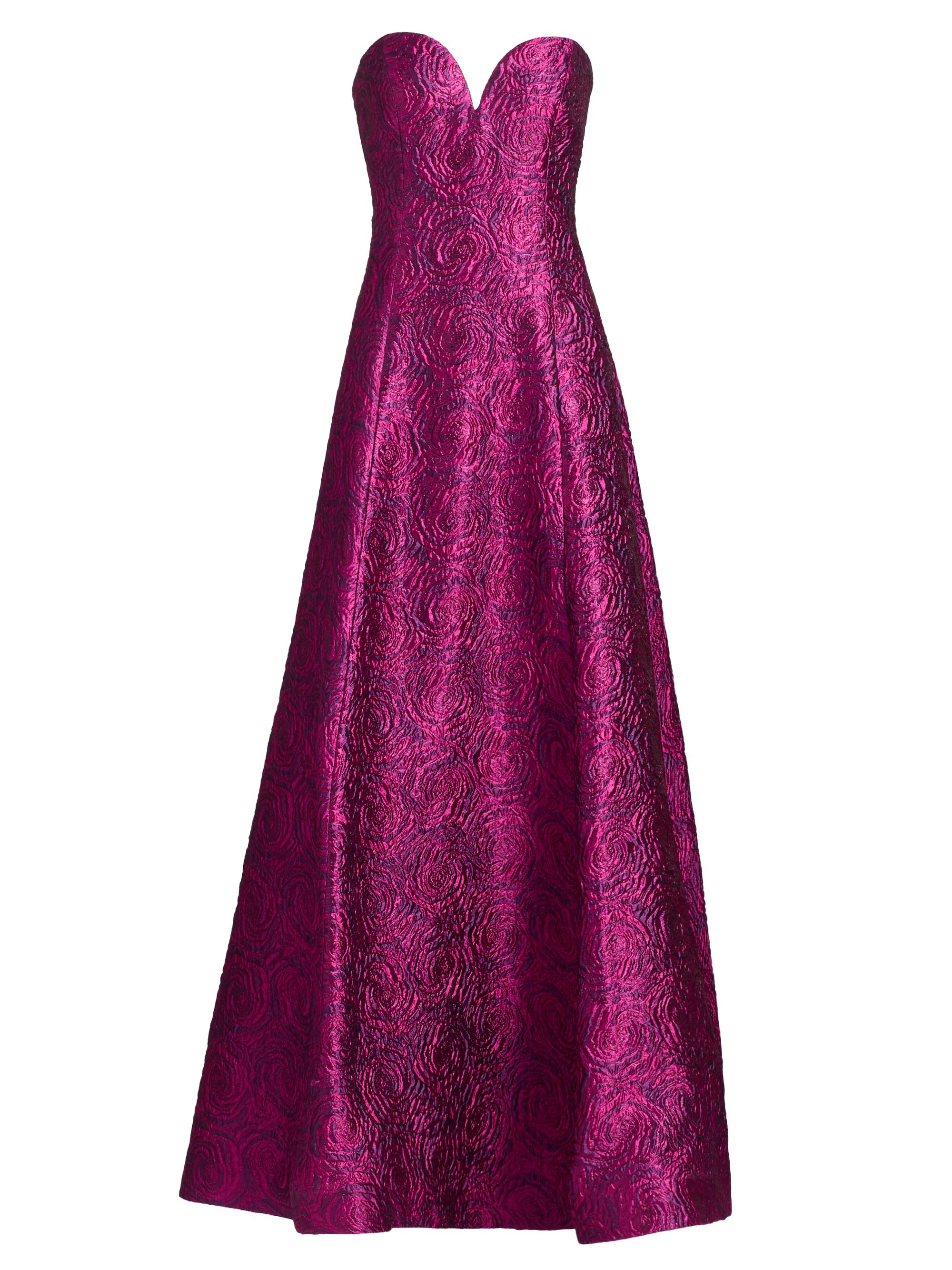 As It May Women's Mariana Jacquard Sweetheart Strapless Gown - Deep Fuchsia