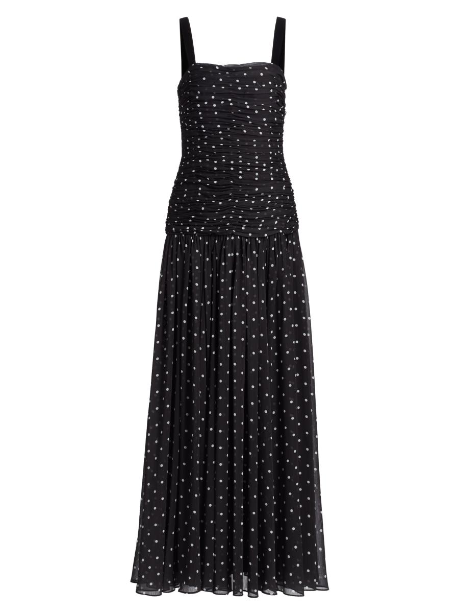 As It May Women's Natalia Polka Dot Crinkle Chiffon Gown In Multi