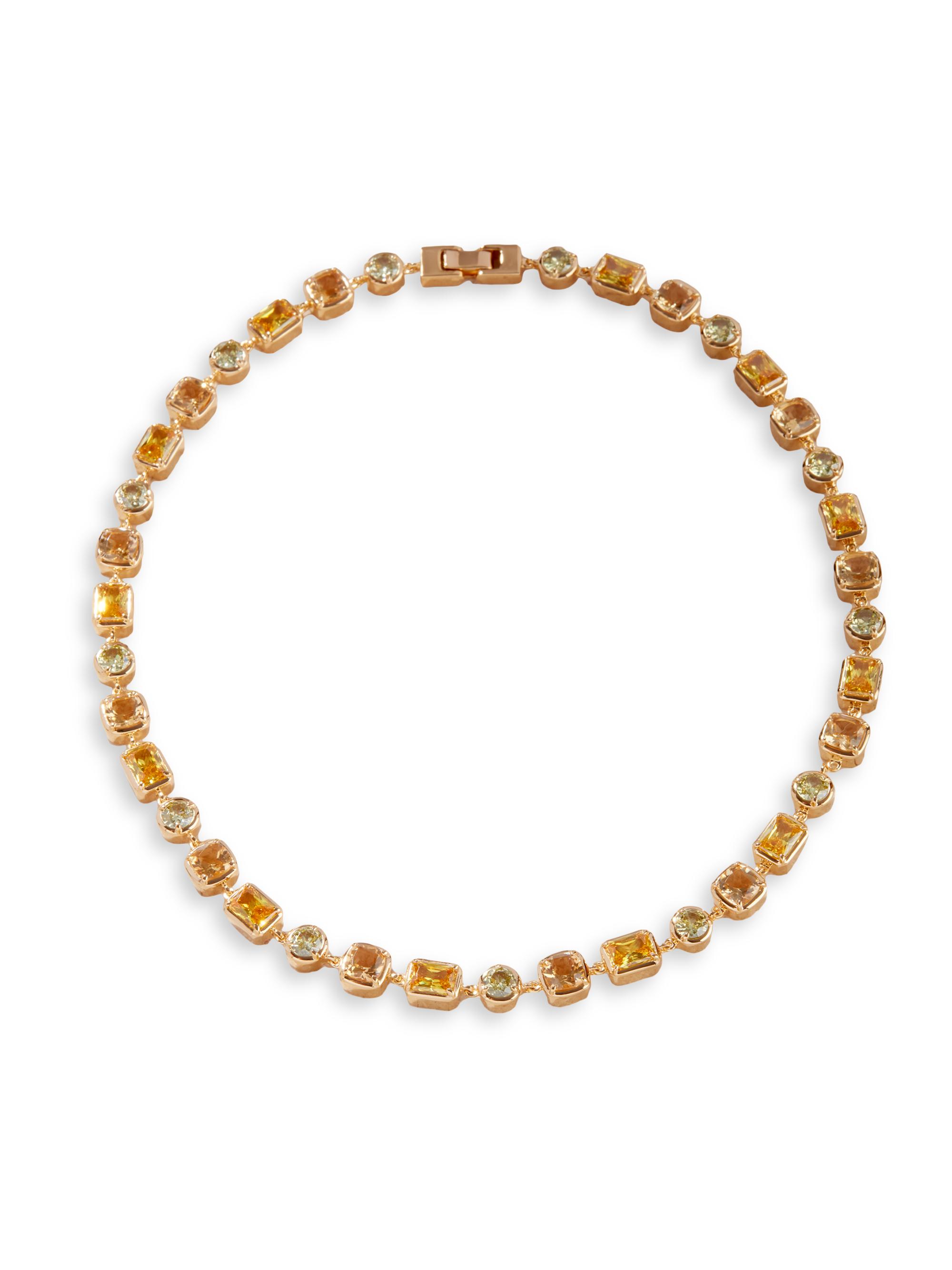Luv AJ Women's The Diana 18K-Gold-Plated, Citrine & Cubic Zirconia Necklace - Gold