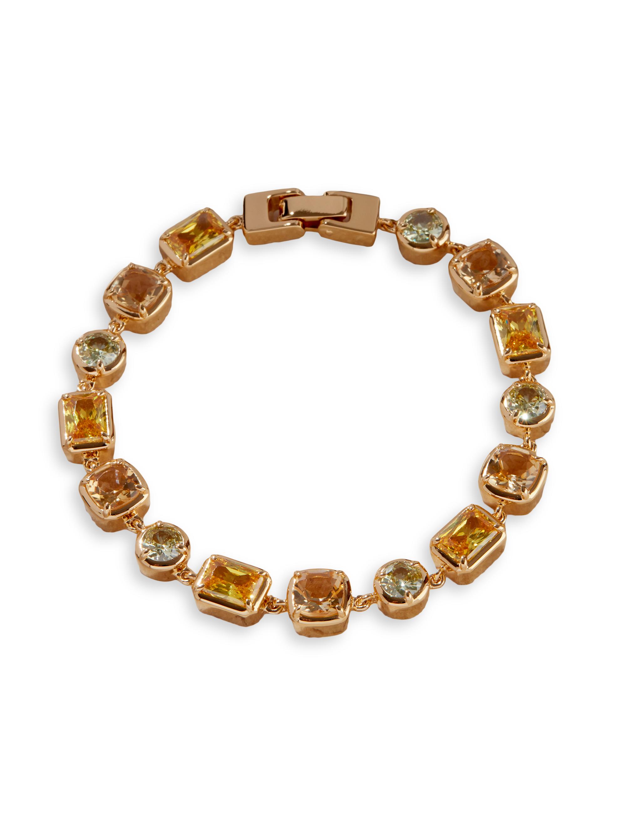 Luv AJ Women's The Diana 18K-Gold-Plated, Citrine & Cubic Zirconia Bracelet - Gold