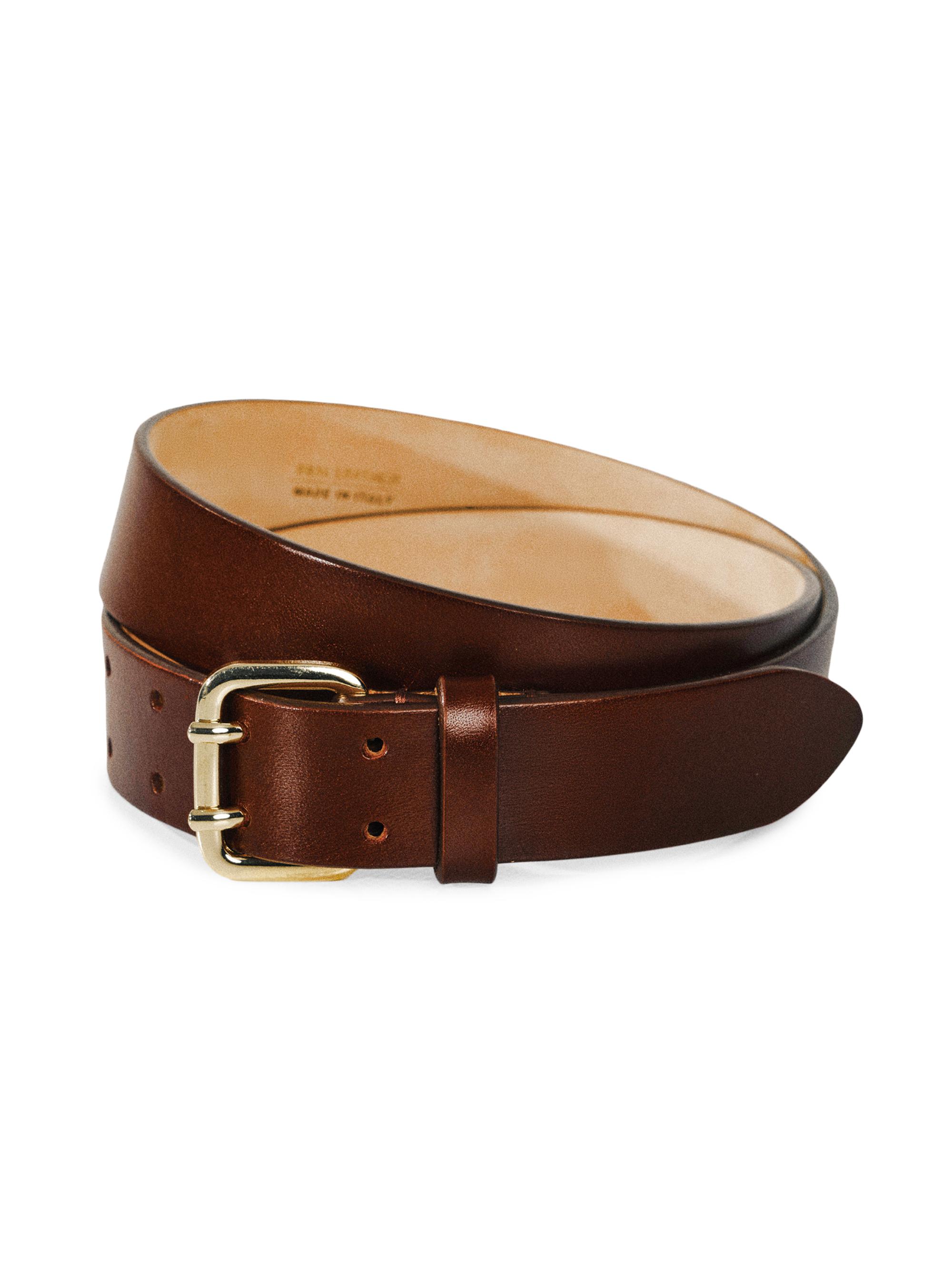 Saks Fifth Avenue Cowhide Embossed Women’s Brown Leather Belt Size Small SAKS FIFTH AVENUE Vintage Leather Equestrian Belt, Removable  main image 3