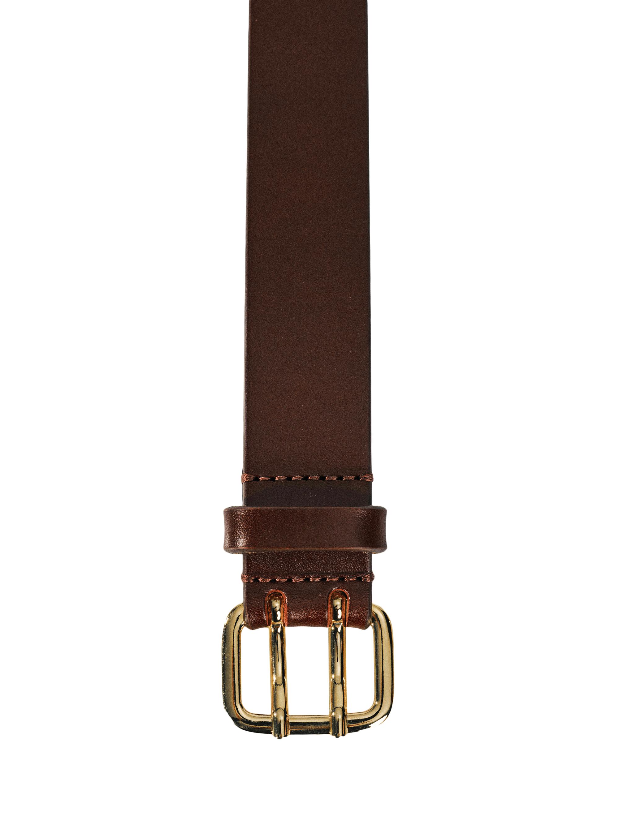New Dehanche Mini Hutch Belt in Mahogany Gold Déhanche Mini Hutch Leather Belt | Saks Fifth Avenue main image 2