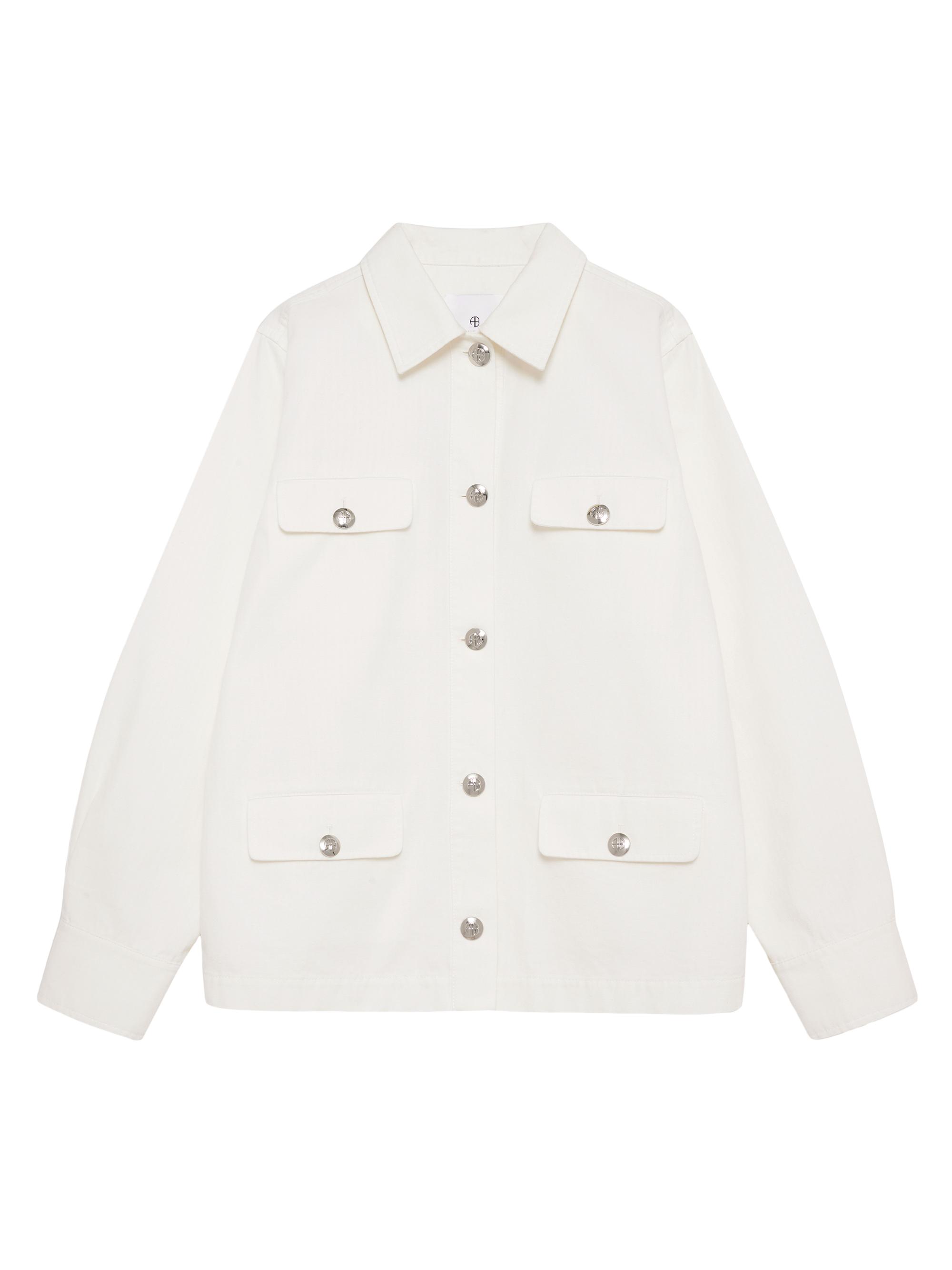 Anine Bing Women's Corey Canvas Jacket - Ecru