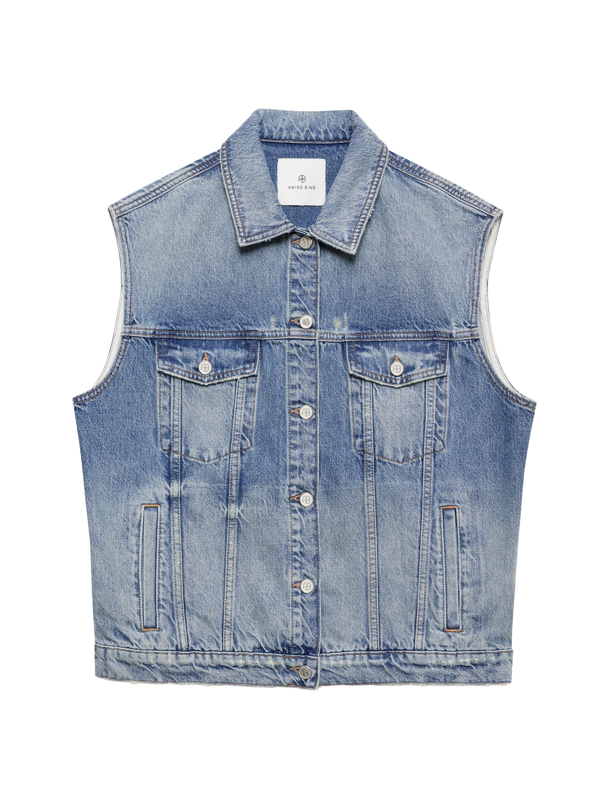 Anine Bing Women's Rory Denim Boxy Vest - Summer Indigo