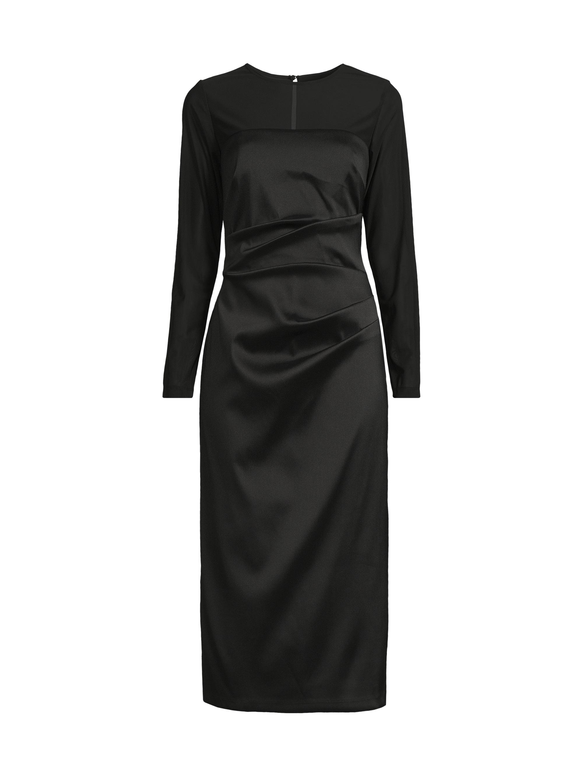 Aidan Mattox Women's Stretch Mikado Sheath Midi-Dress - Black