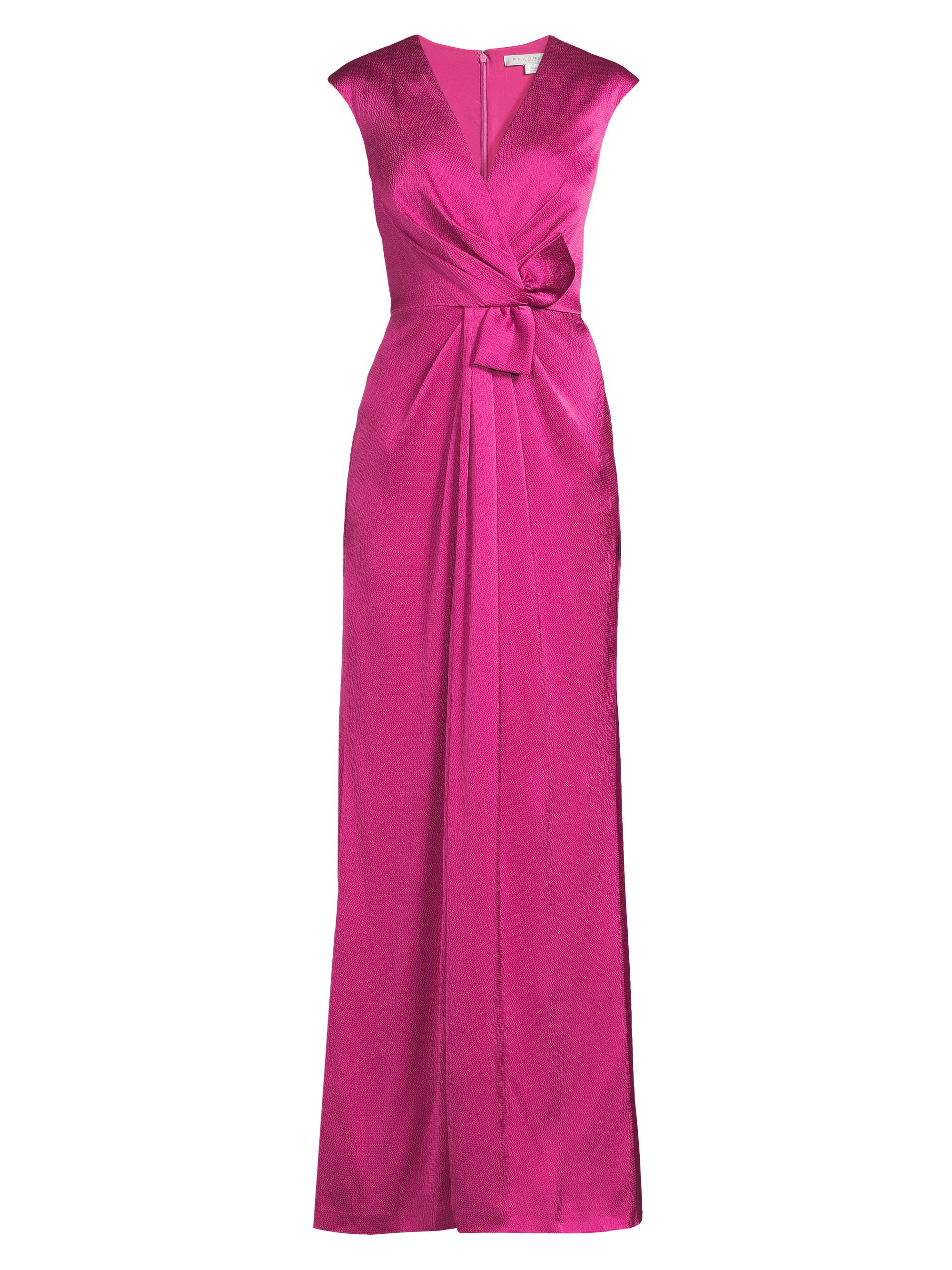 Madison Pleated V-Neck Gown