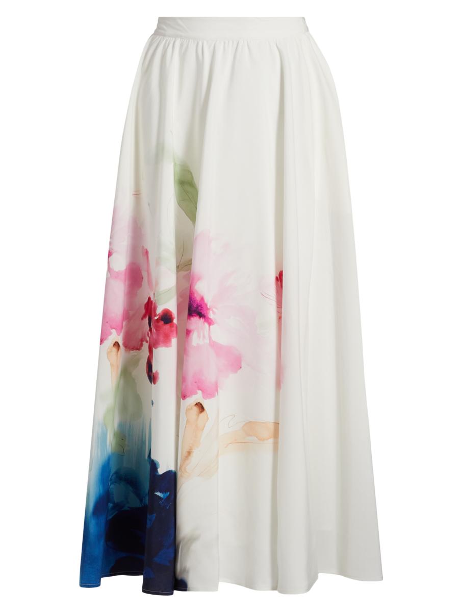 Elie Tahari The Layla Floral Spray Skirt | Saks Fifth Avenue