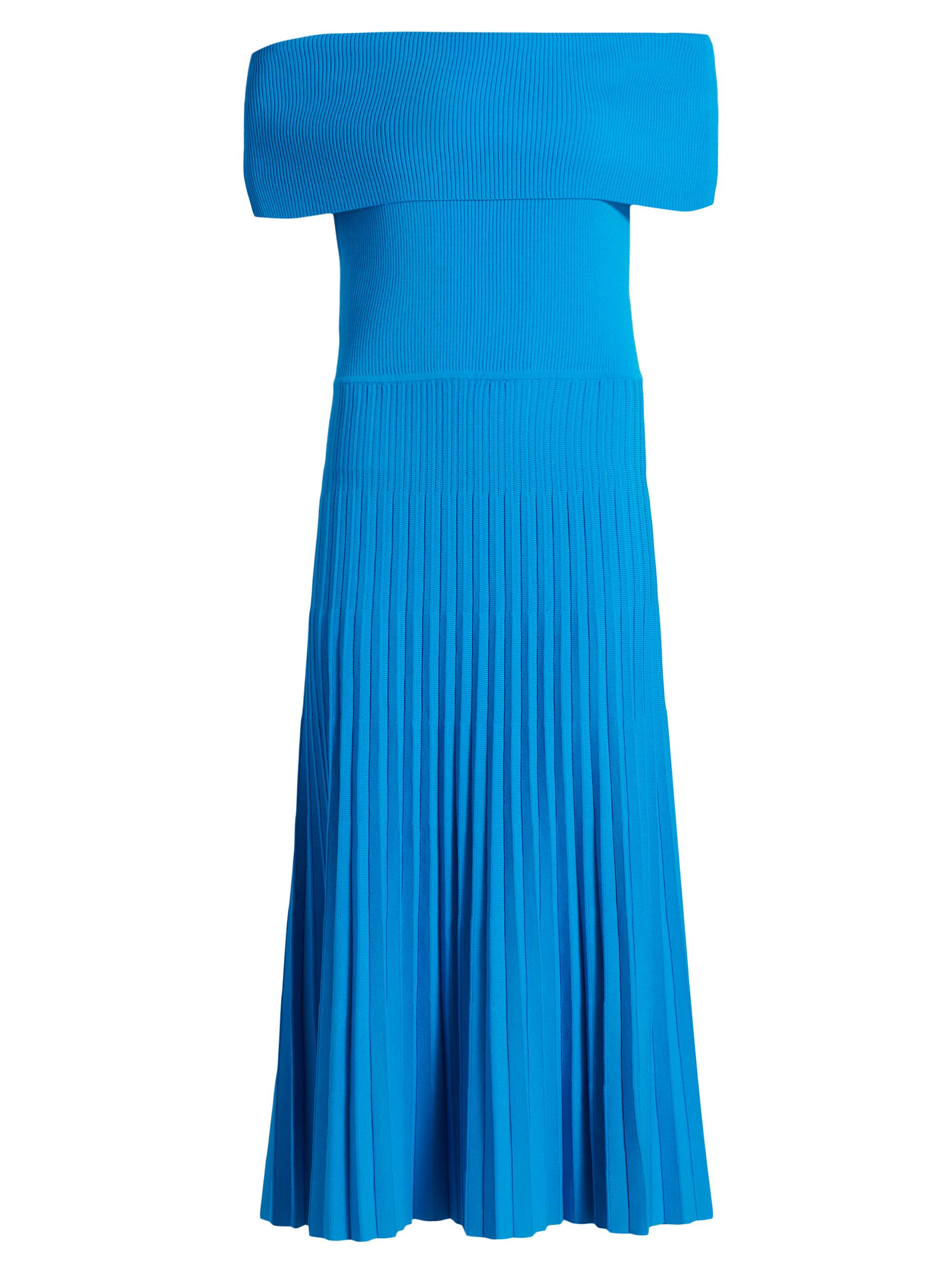 Elie Tahari Women's Yelena Off-The-Shoulder Midi-Dress - Sky Light