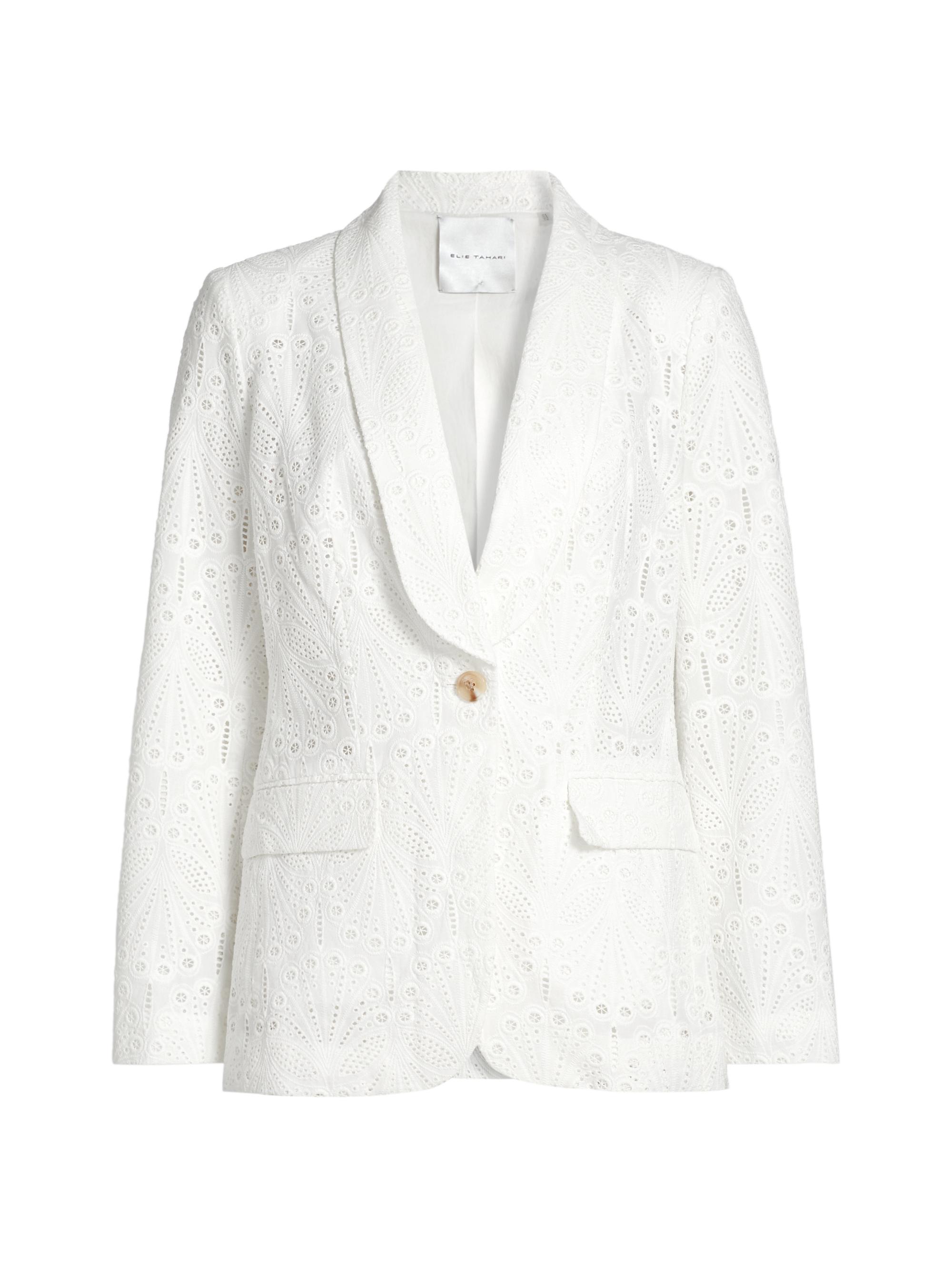 Generation Love Zoya Lace Cotton-Blend Single-Breasted Blazer