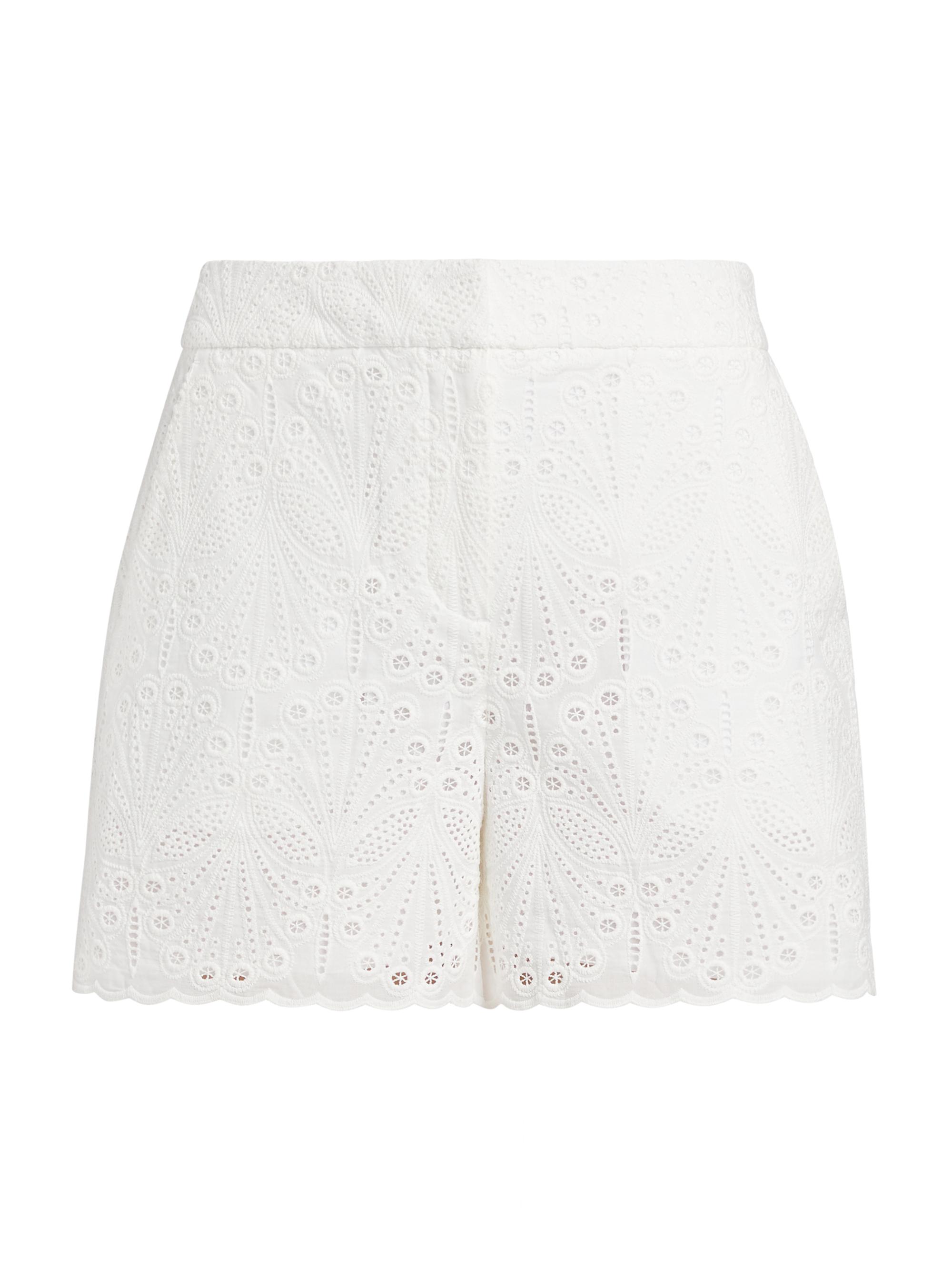 Elie Tahari Women's The Aria Eyelet Shorts - Sky White