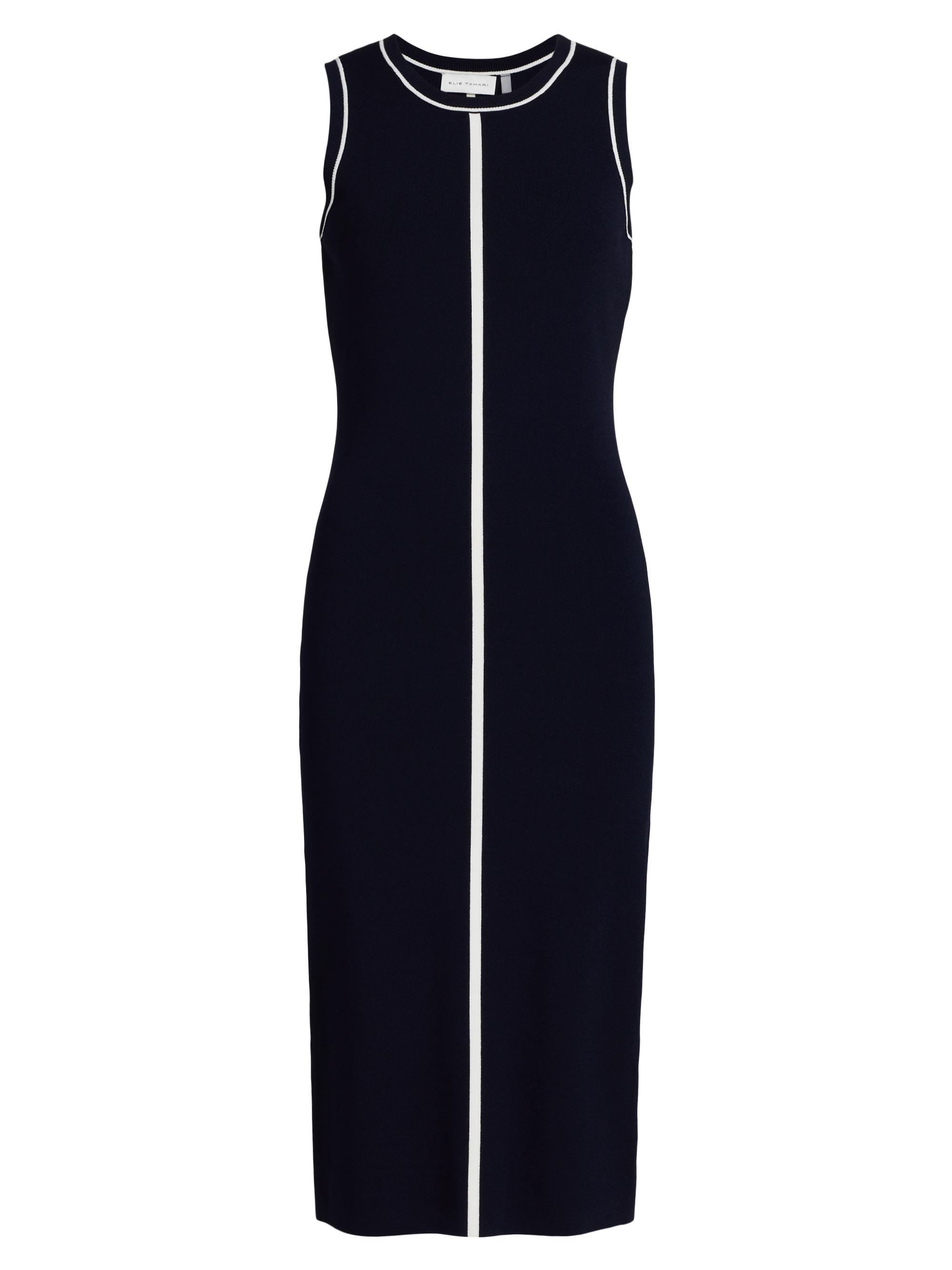 Elie Tahari The Adrianna Piped Sweater Midi-Dress | Saks Fifth Avenue