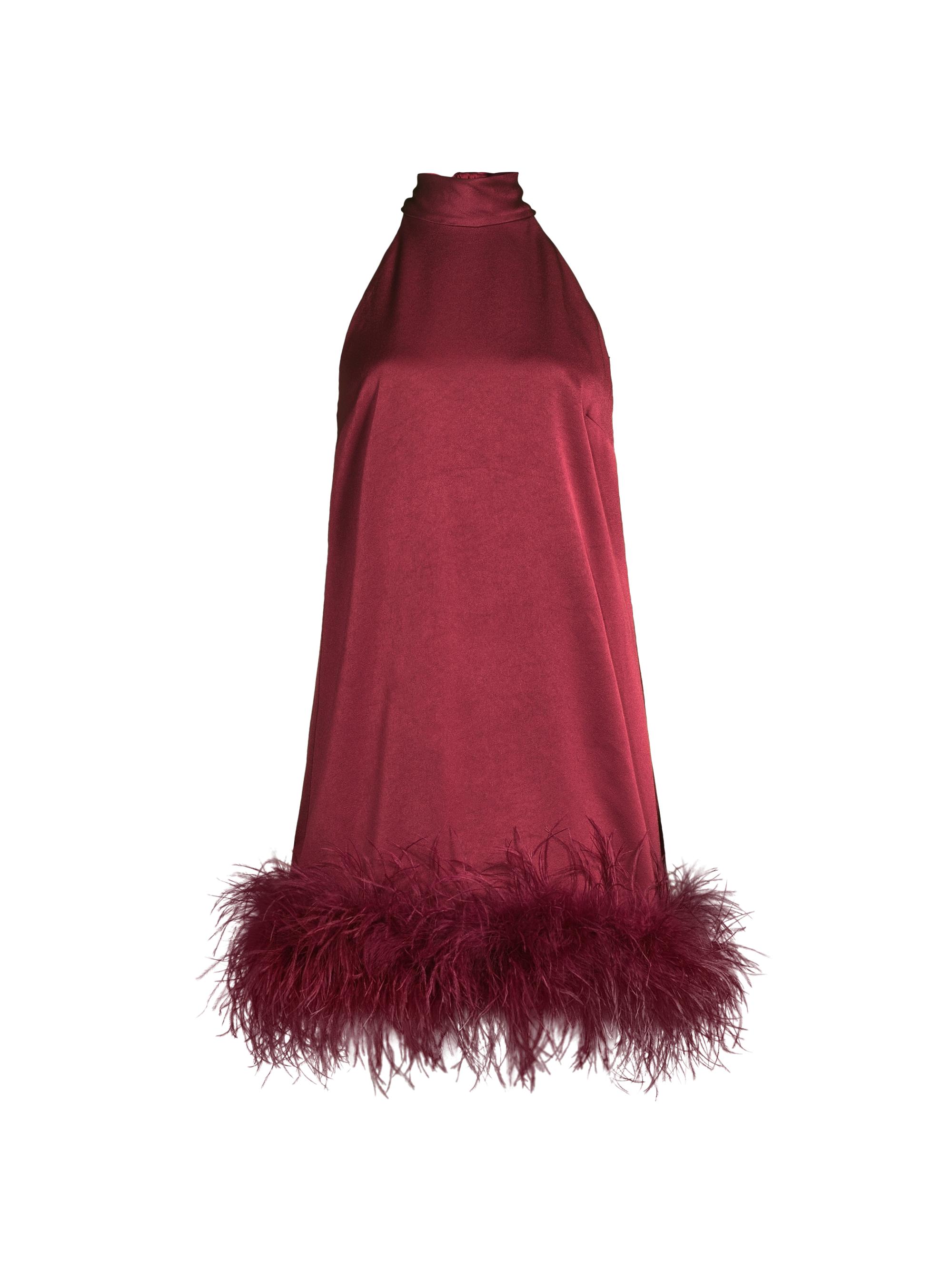 Ungaro Women's ONLY AT SAKS. Sari Feather-Trim Minidress - Tawny