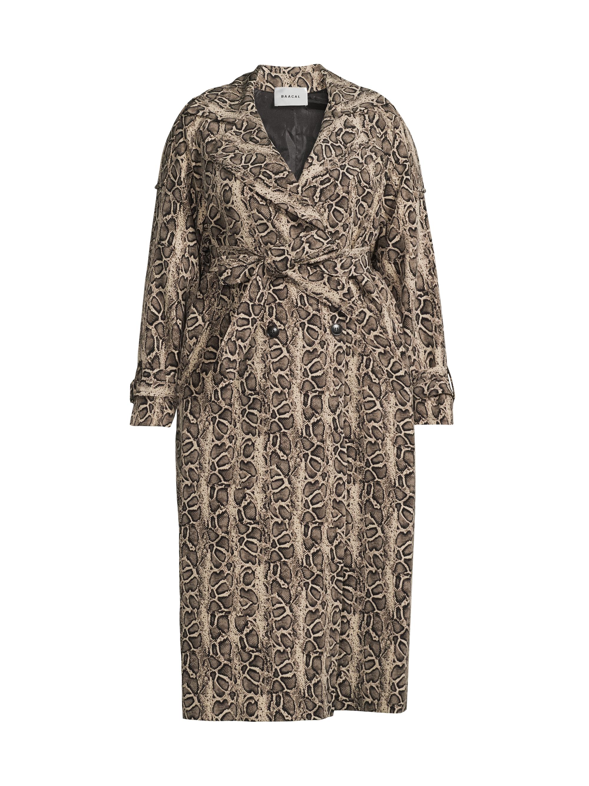 Baacal Women's Aria Python-Print Double-Breasted Trench Coat - Python