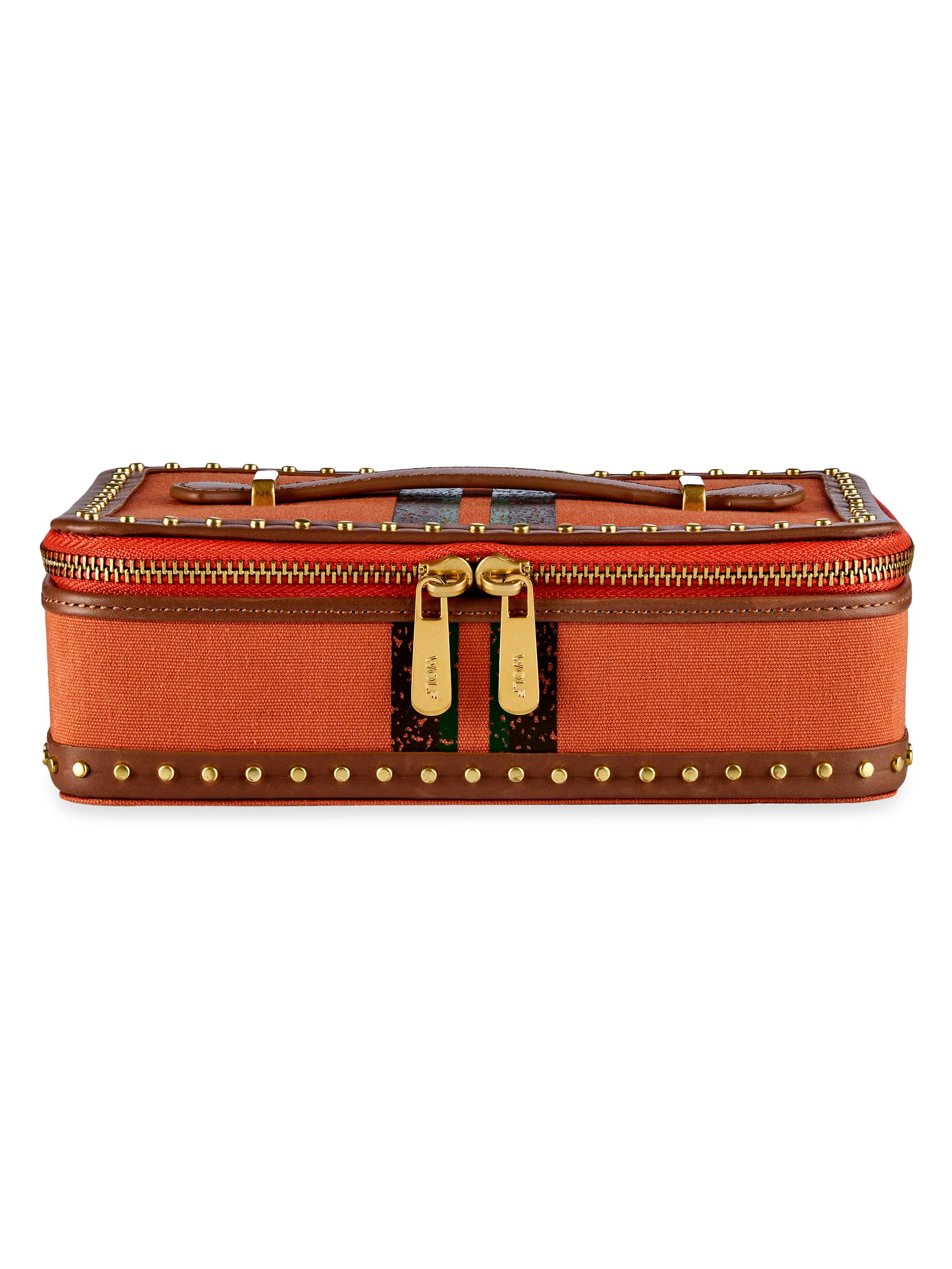 Wolf Ida Travel Zip Jewelry Case - Khaki
