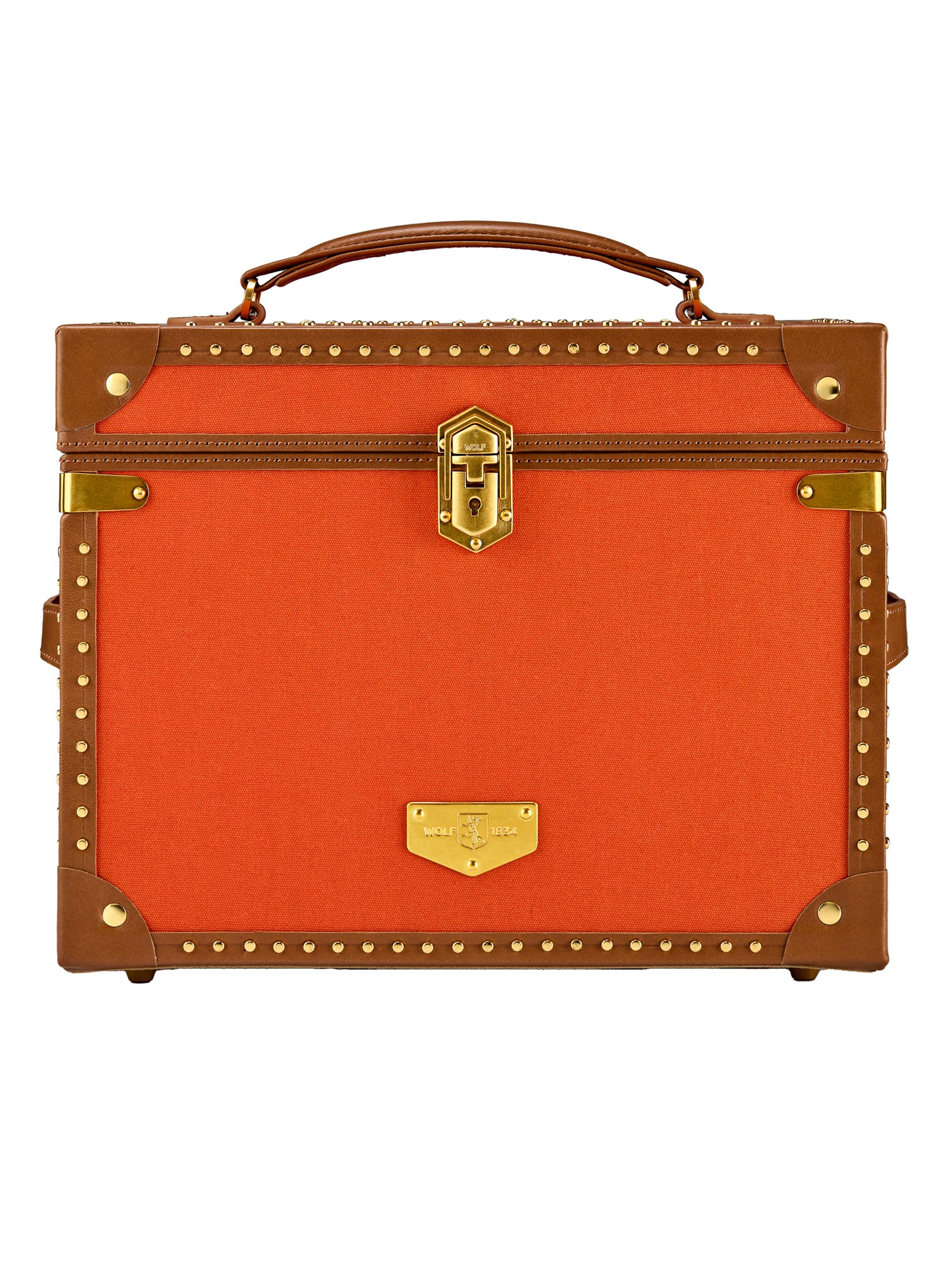 Wolf Ida Trunk Jewelry Box - Orange