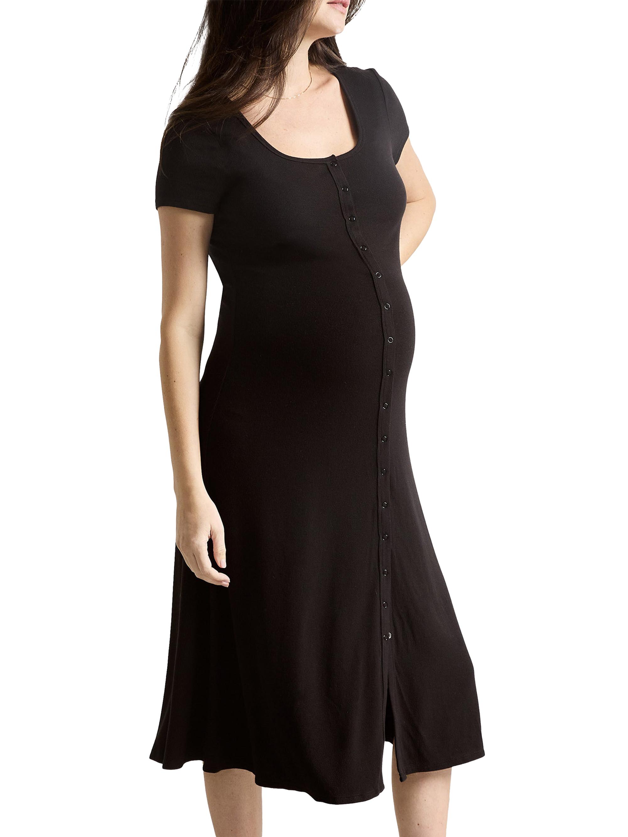 Hatch The Softest Rib Maternity Nursing Midi Dress | Saks Fifth Avenue