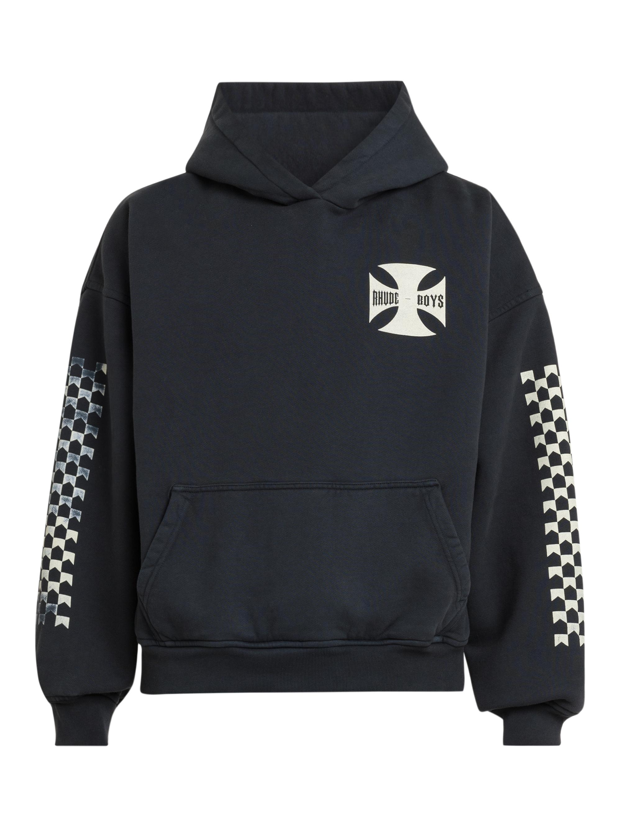 Rhude Boys Fleece Hoodie - Vintage Black