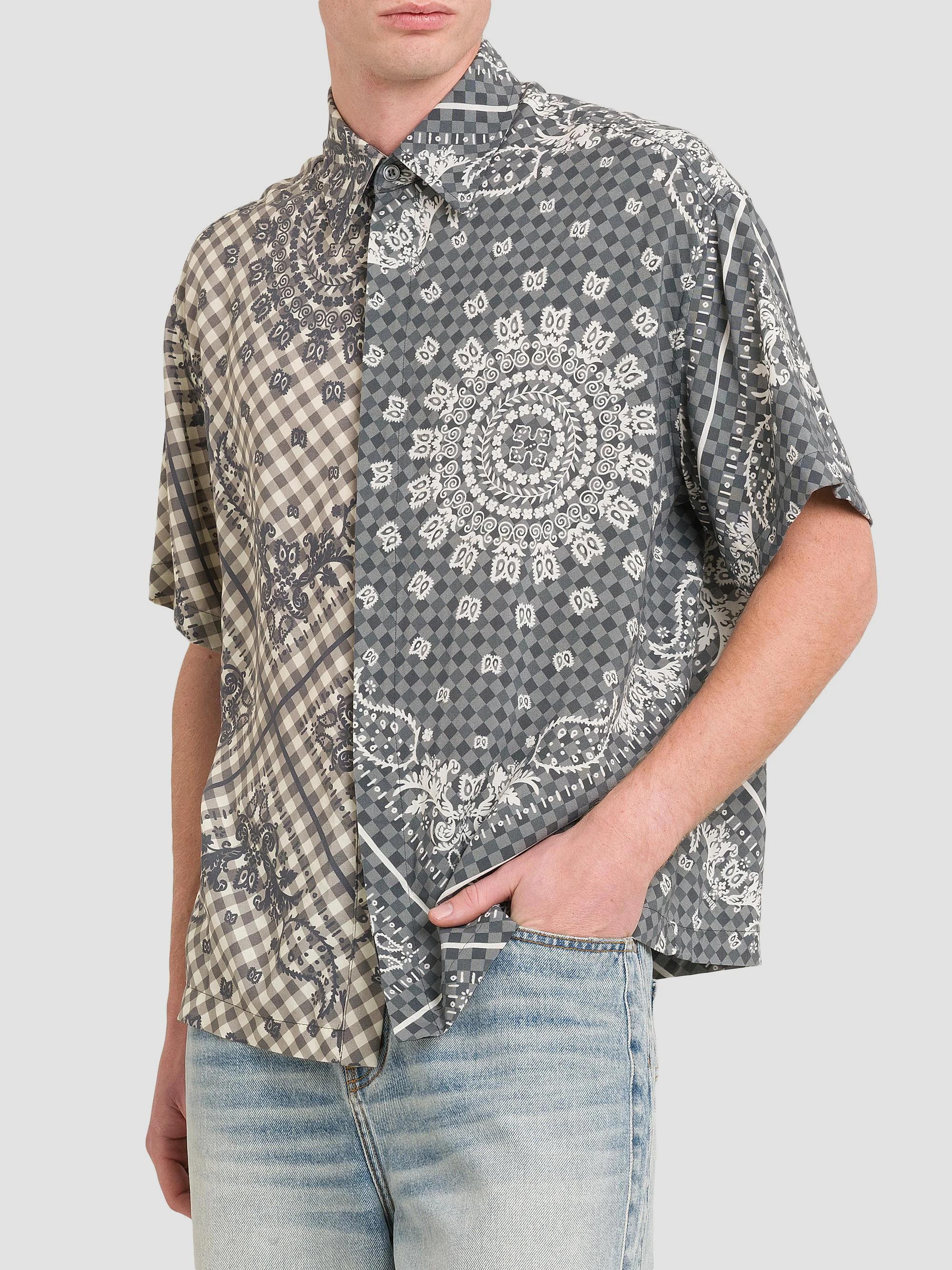 Rhude Split Gingham Bandana Short-Sleeve Shirt | Saks Fifth Avenue