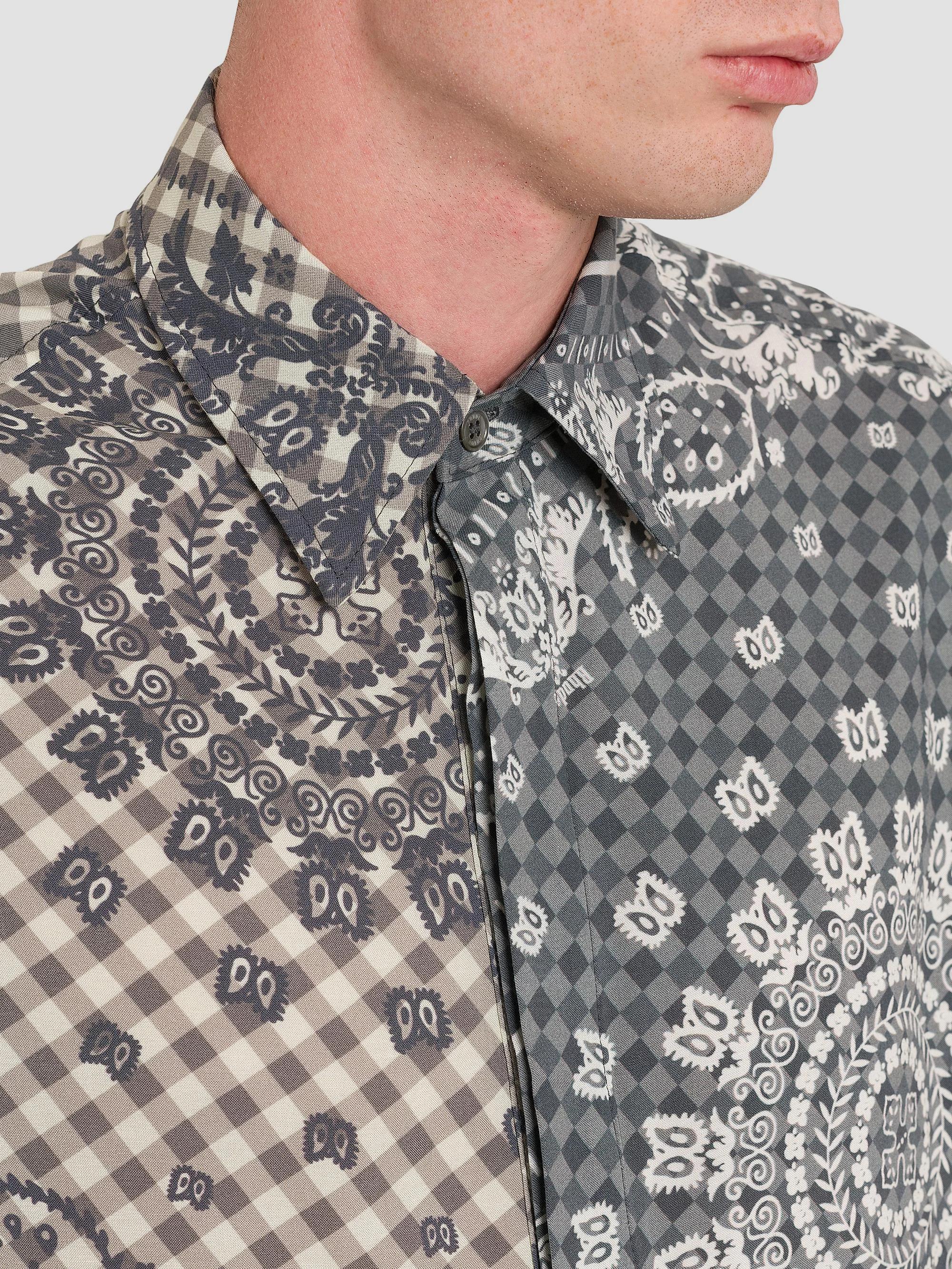 Rhude Split Gingham Bandana Short-Sleeve Shirt | Saks Fifth Avenue