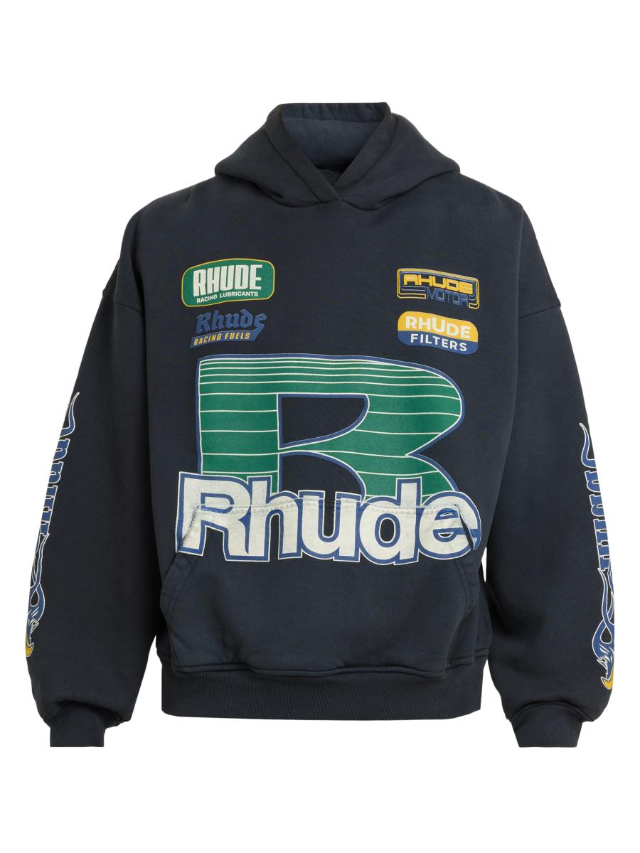 Rhude Roadway Racing Cotton Hoodie | Saks Fifth Avenue