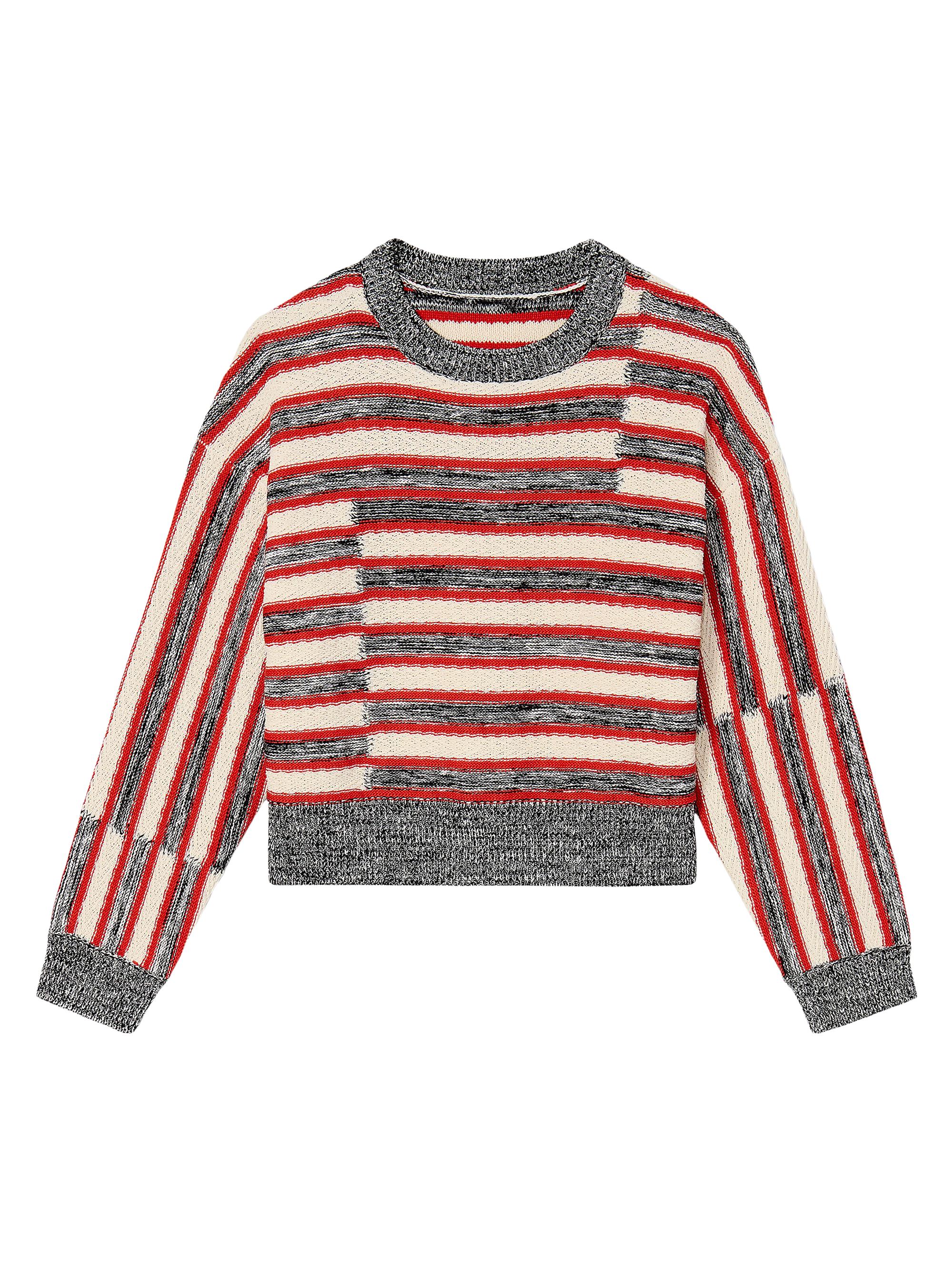 M.M.LaFleur Women's Leila Slouchy Multi Knit Sweater - Sunset Stripe