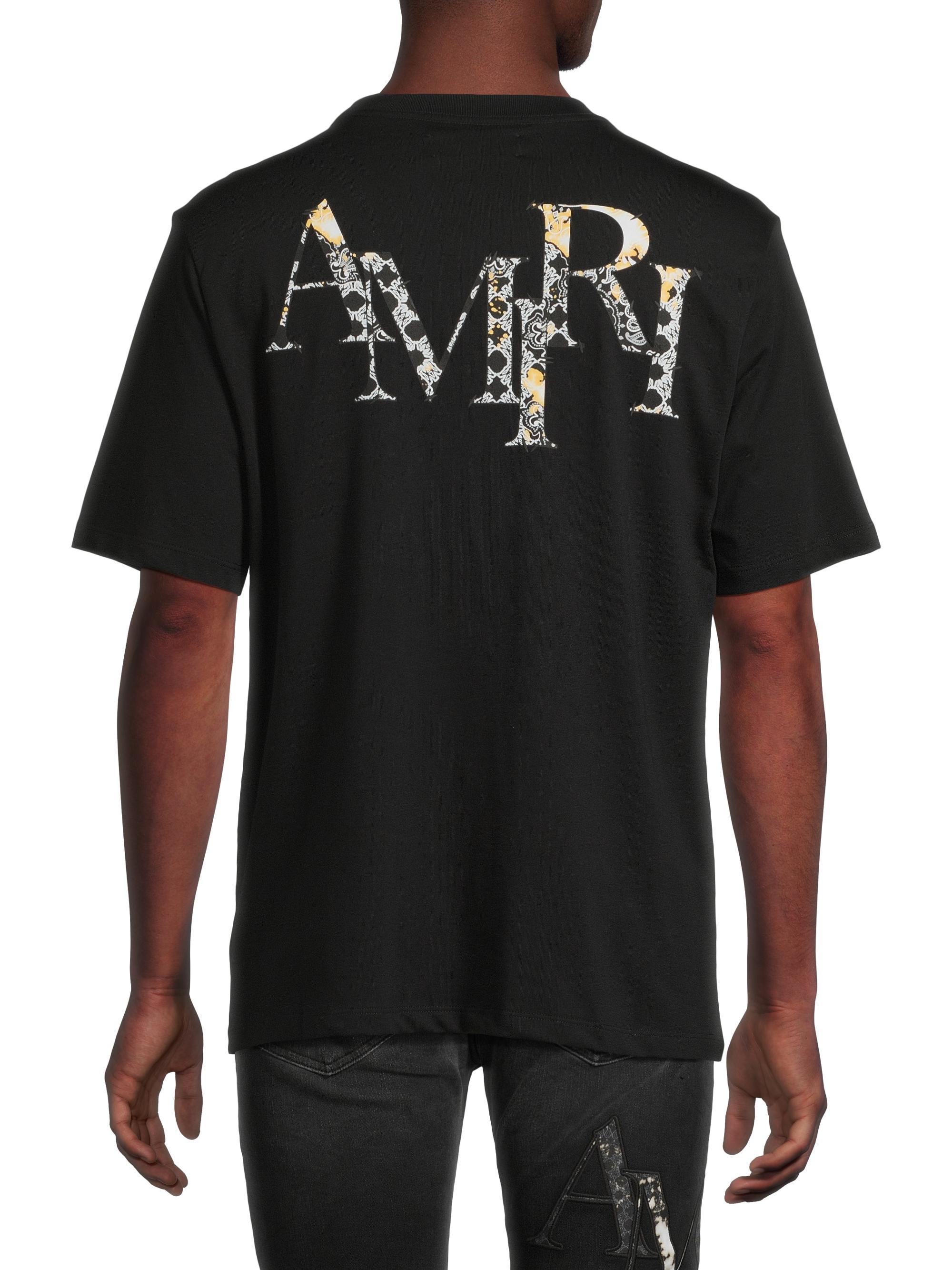 Amiri Staggered Logo Cotton T-Shirt | Saks Fifth Avenue